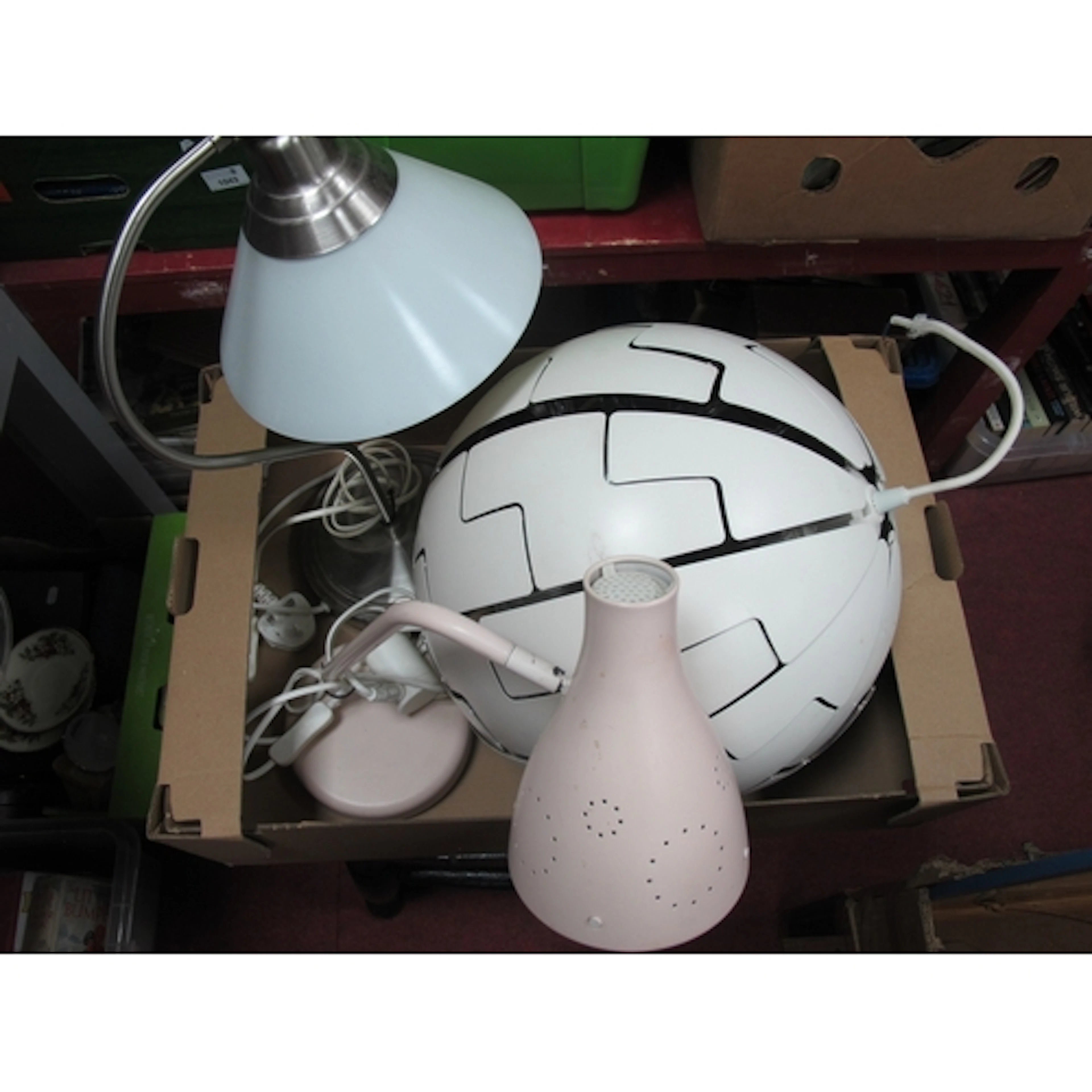 Two Vintage Ikea Desk Lamps plus an Ikea Starburst ceiling l...