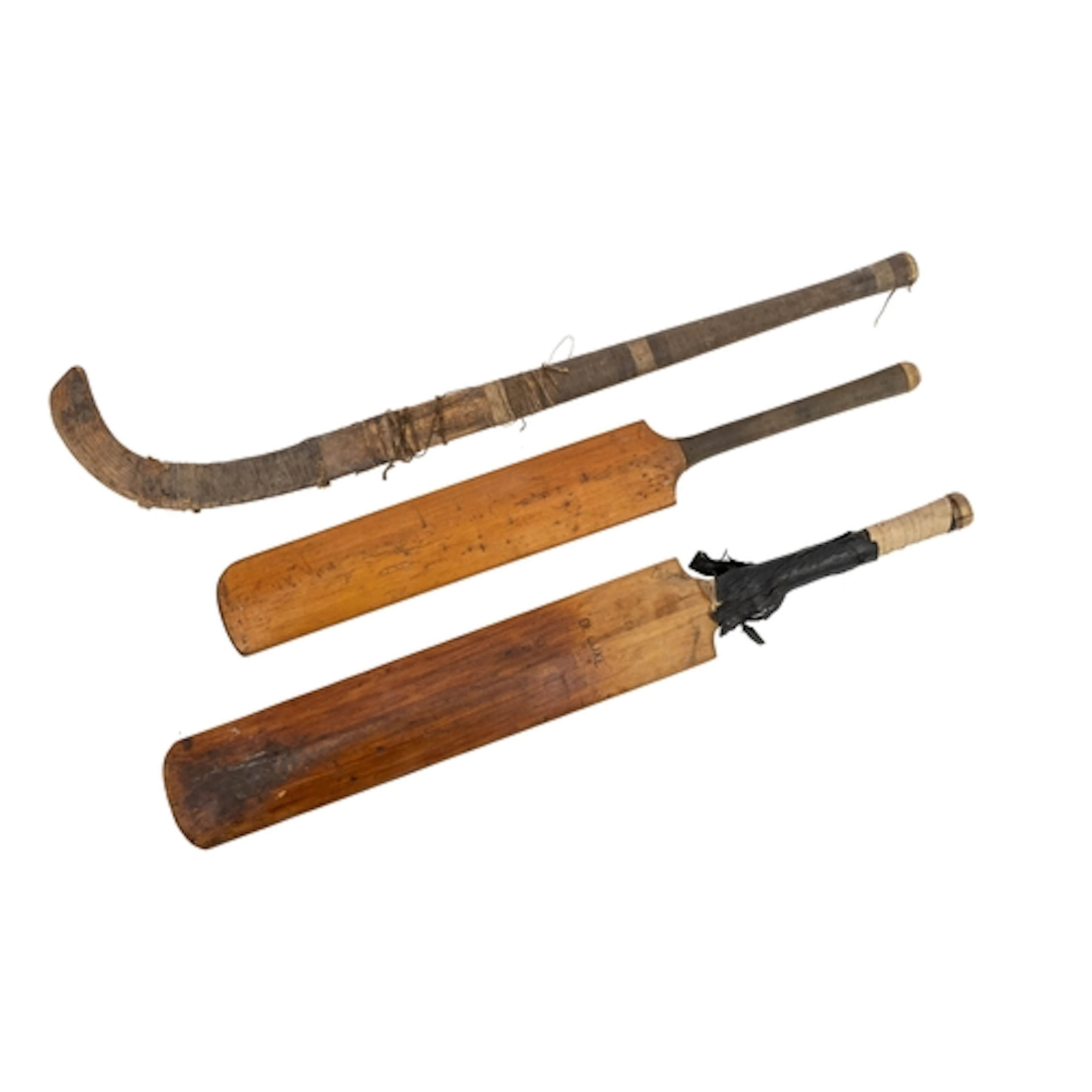 An early 20th Century Jaques, London wooden hockey stick. Wi...