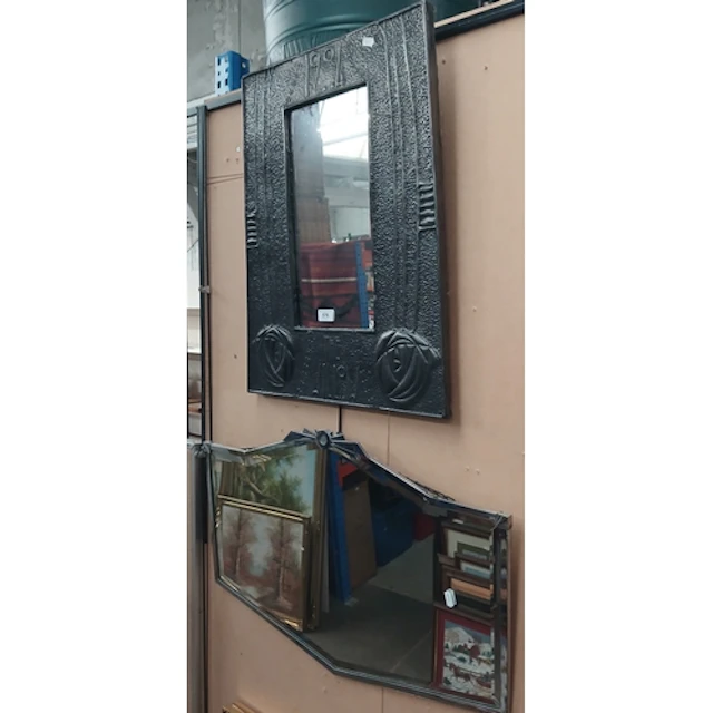 A MacIntosh style mirror '1904 The willow' and an Art Deco m...