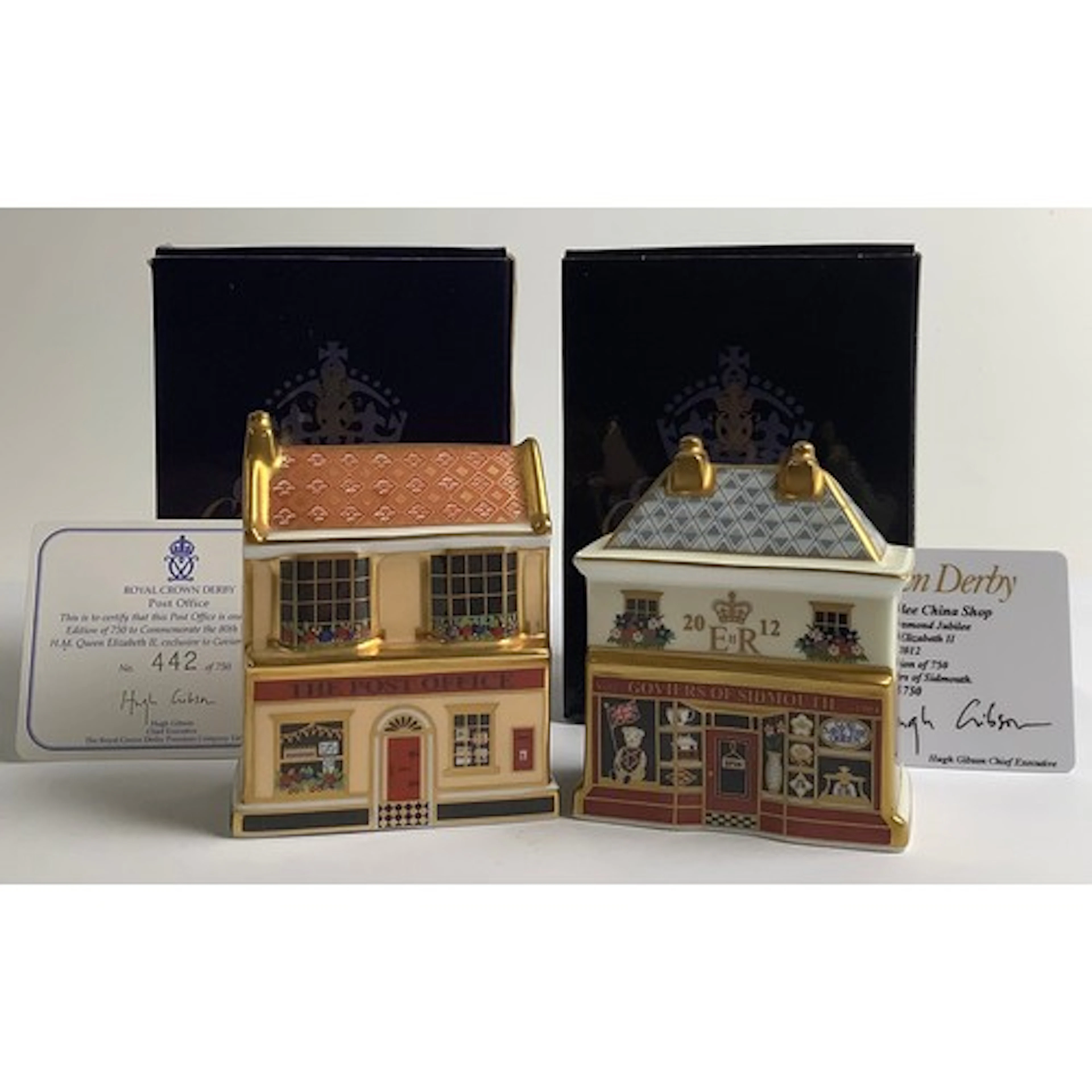 Two Royal Crown Derby Paperweights, The Queens Diamond Jubil...