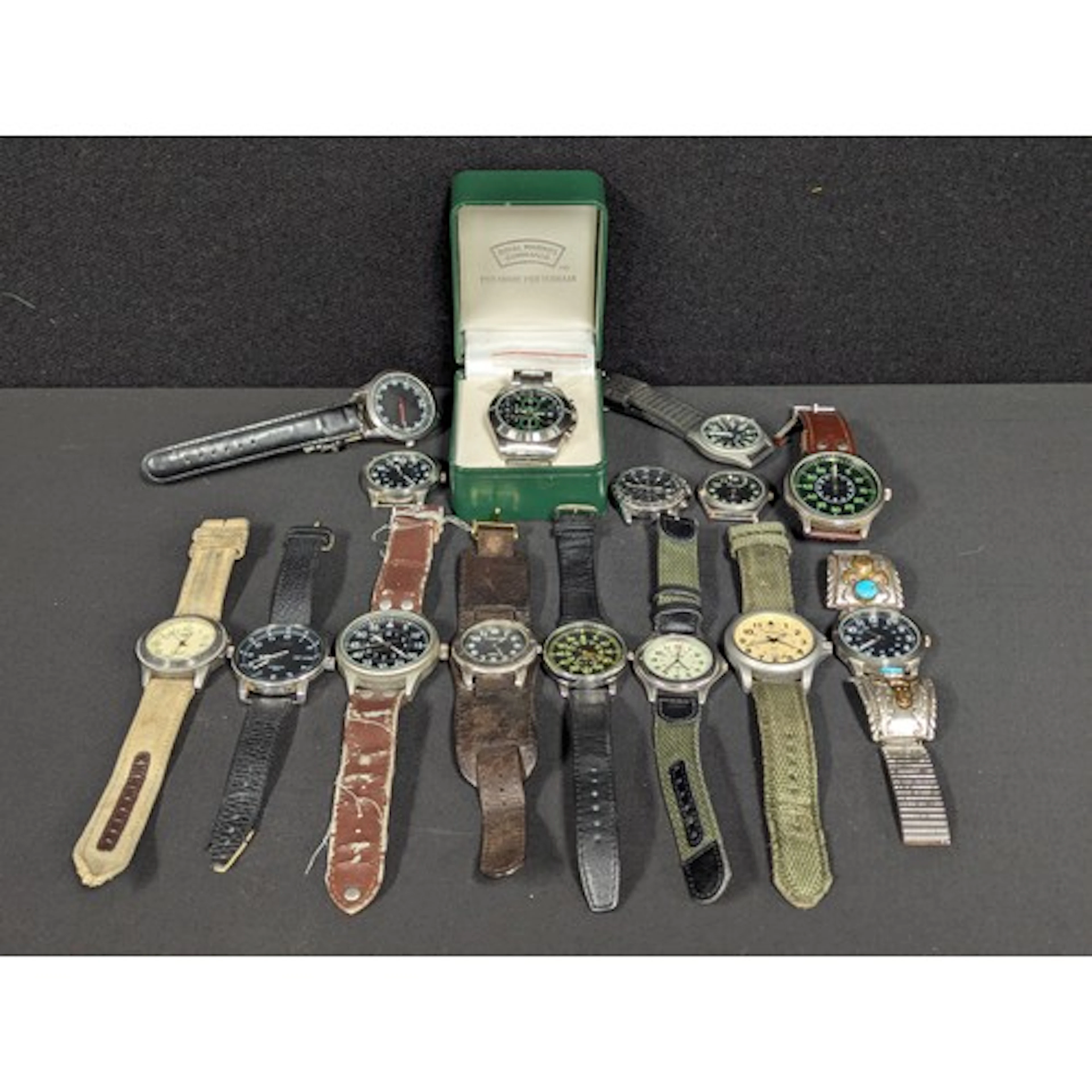 Watches - a Royal Marines Commando stainless steel cased qu...