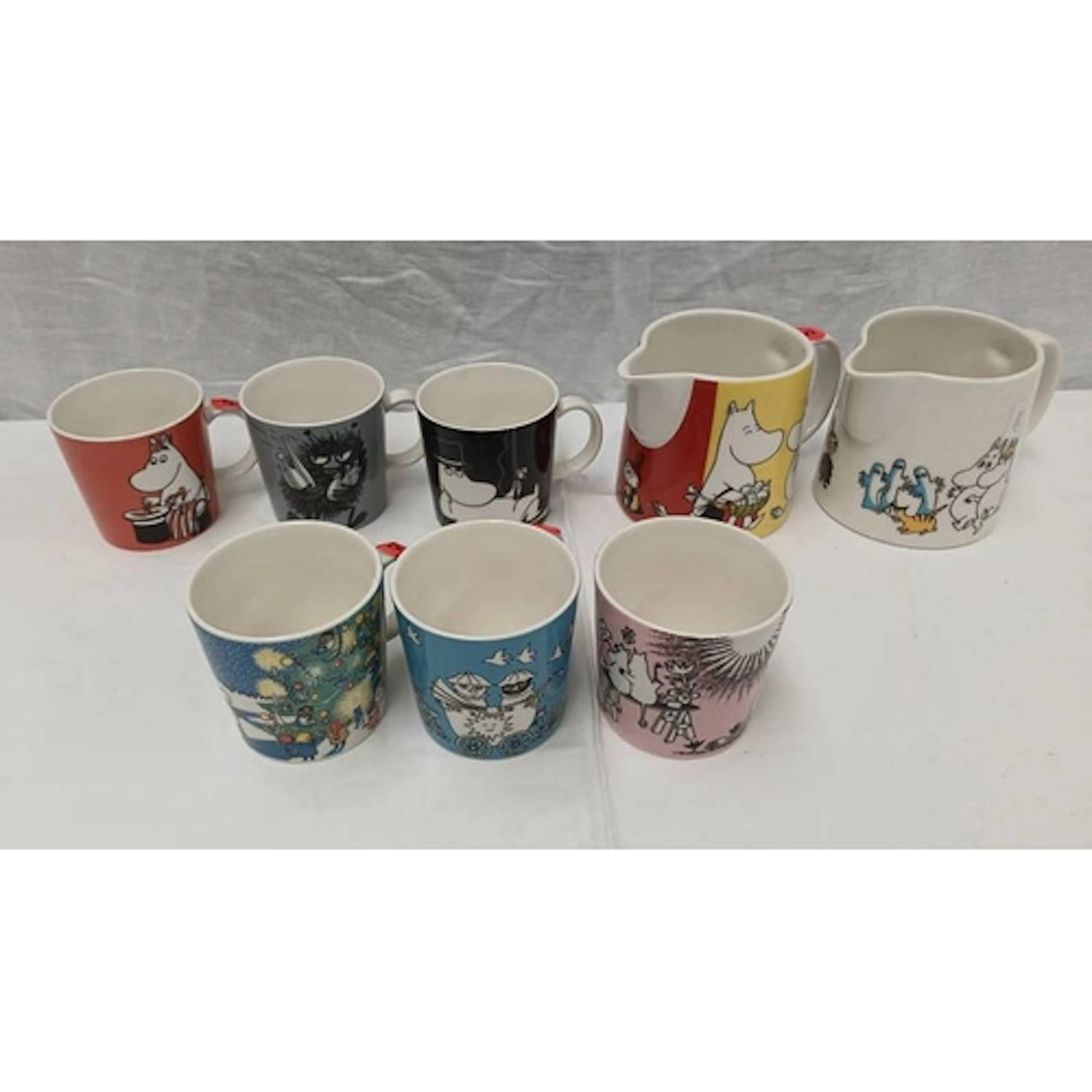 SET OF 6 MOOMIN CHARACTER MUGS & MOOMIN CREAM JUGS