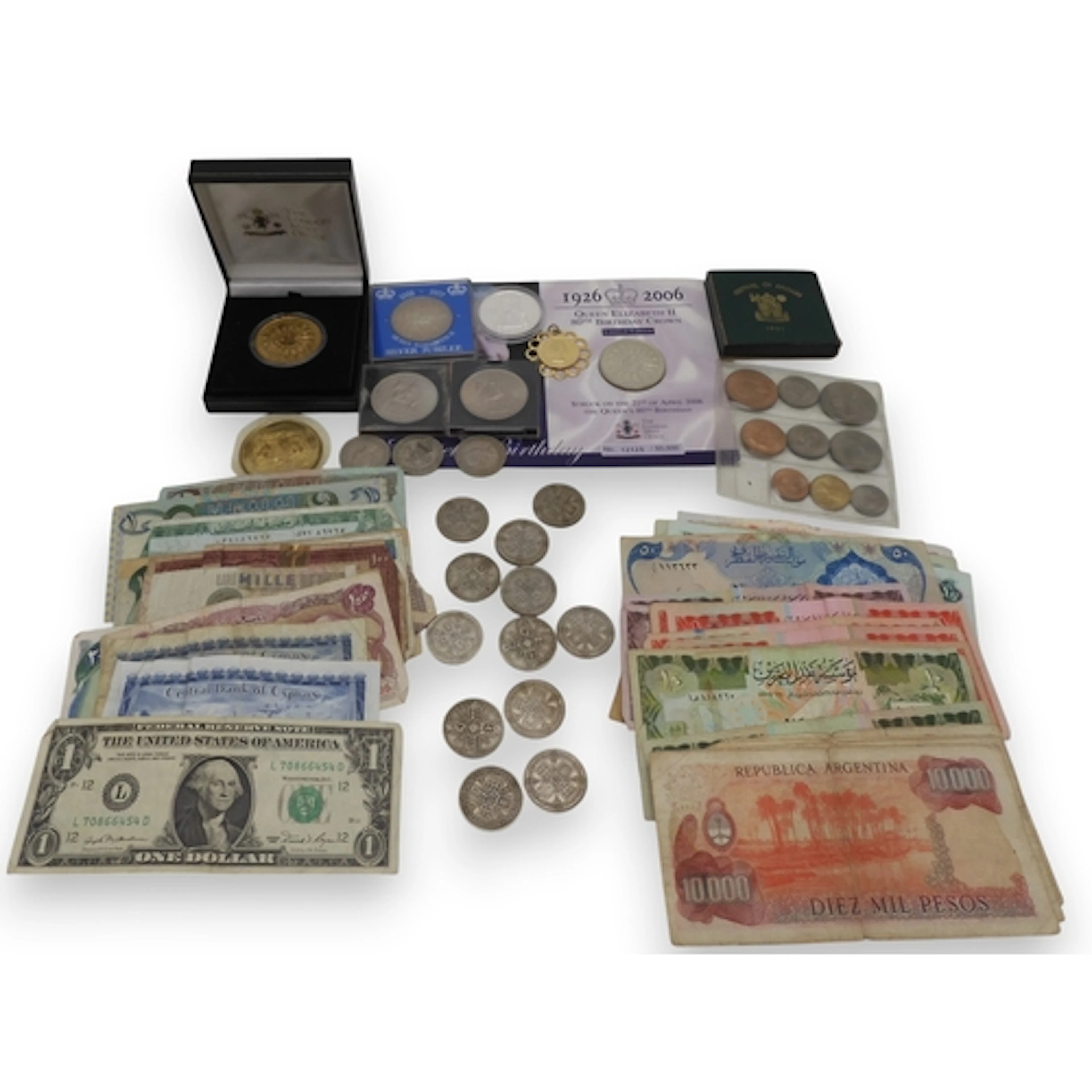 A lot comprising twelve George V florin coins together with ...