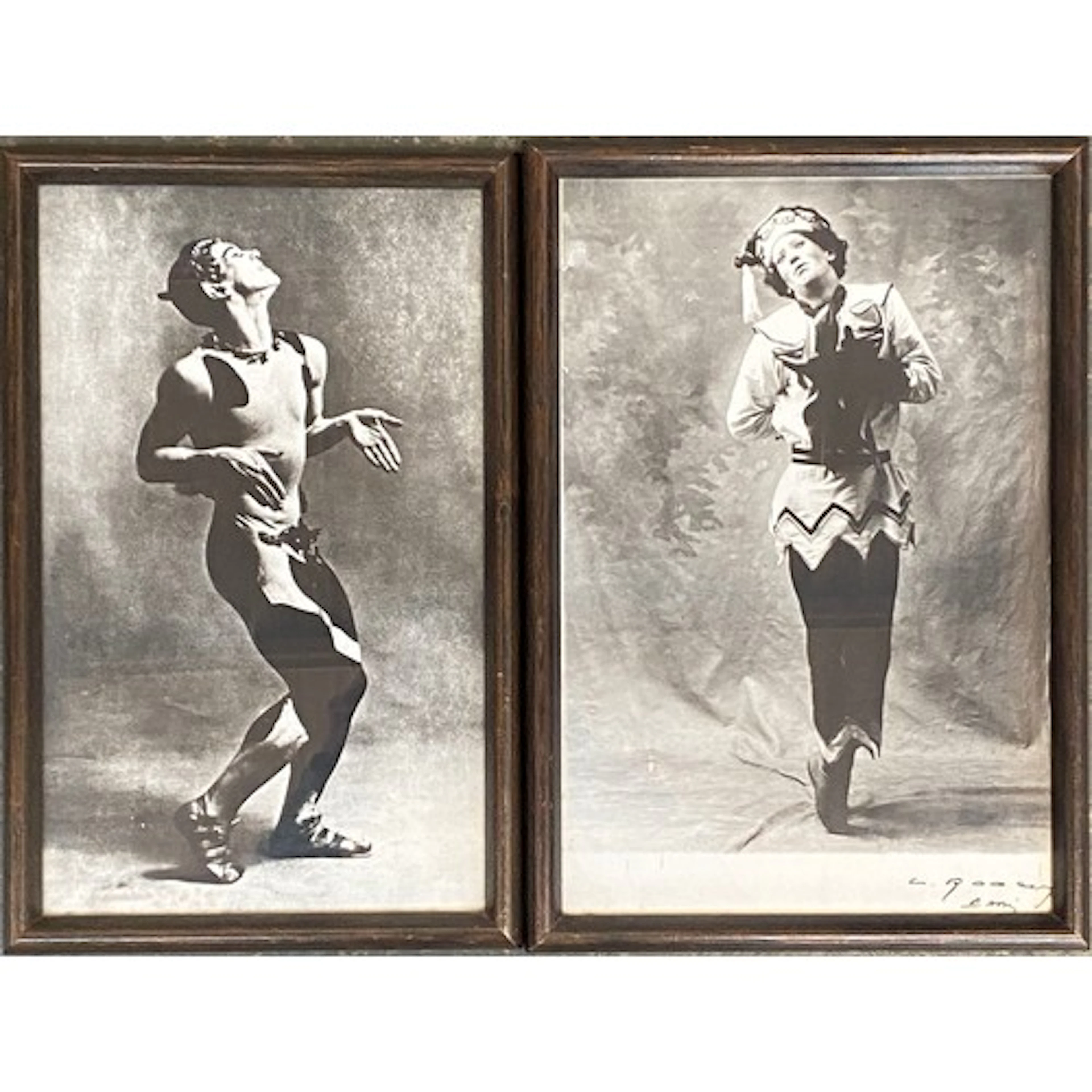 A pair of Vaslav Nijinsky photograph prints, Petrushka and F...