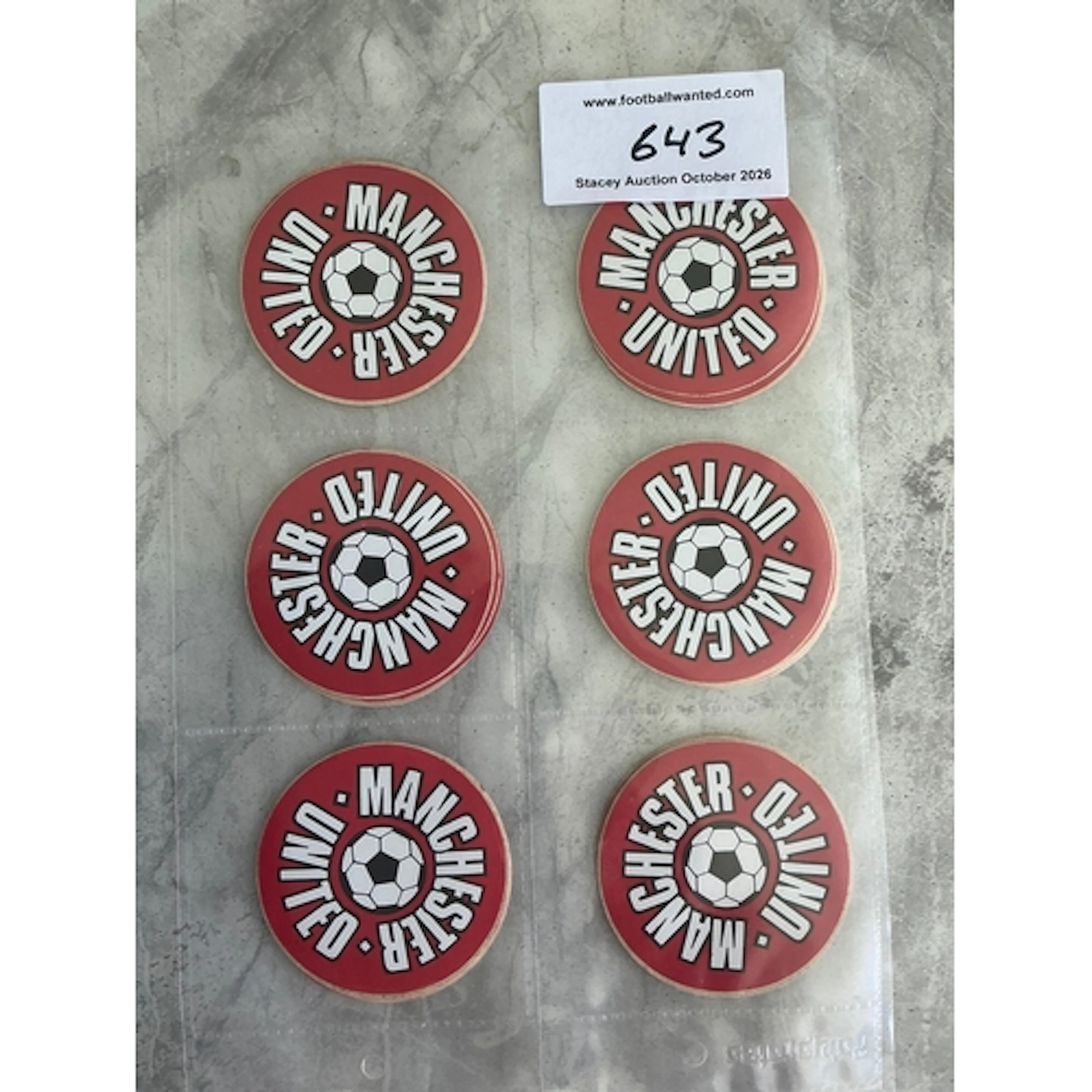 Babs Soccer Manchester United Rosettes Football Cards: Manch...
