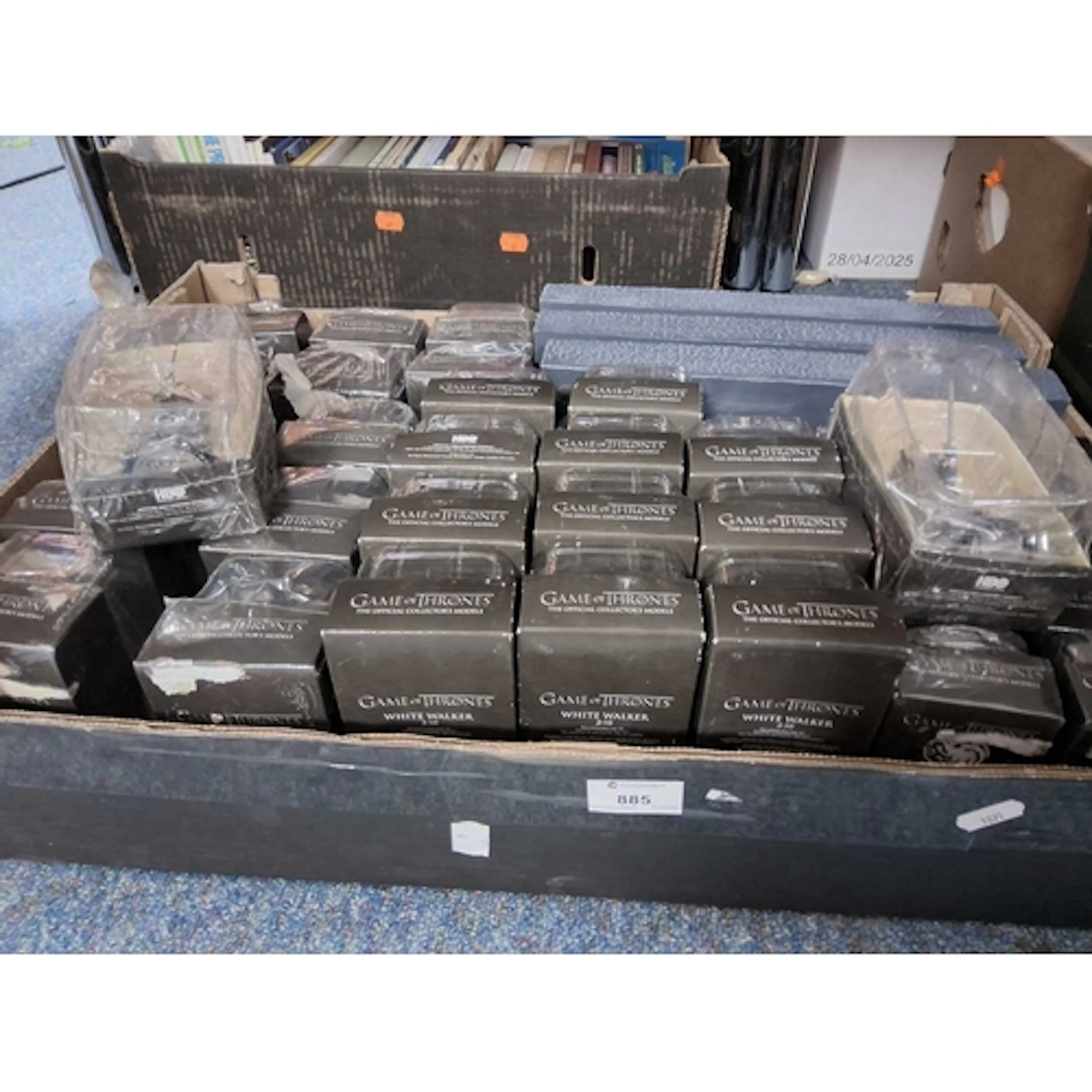 A BOX OF EAGLEMOSS GAME OF THRONES FIGURES with three stands...