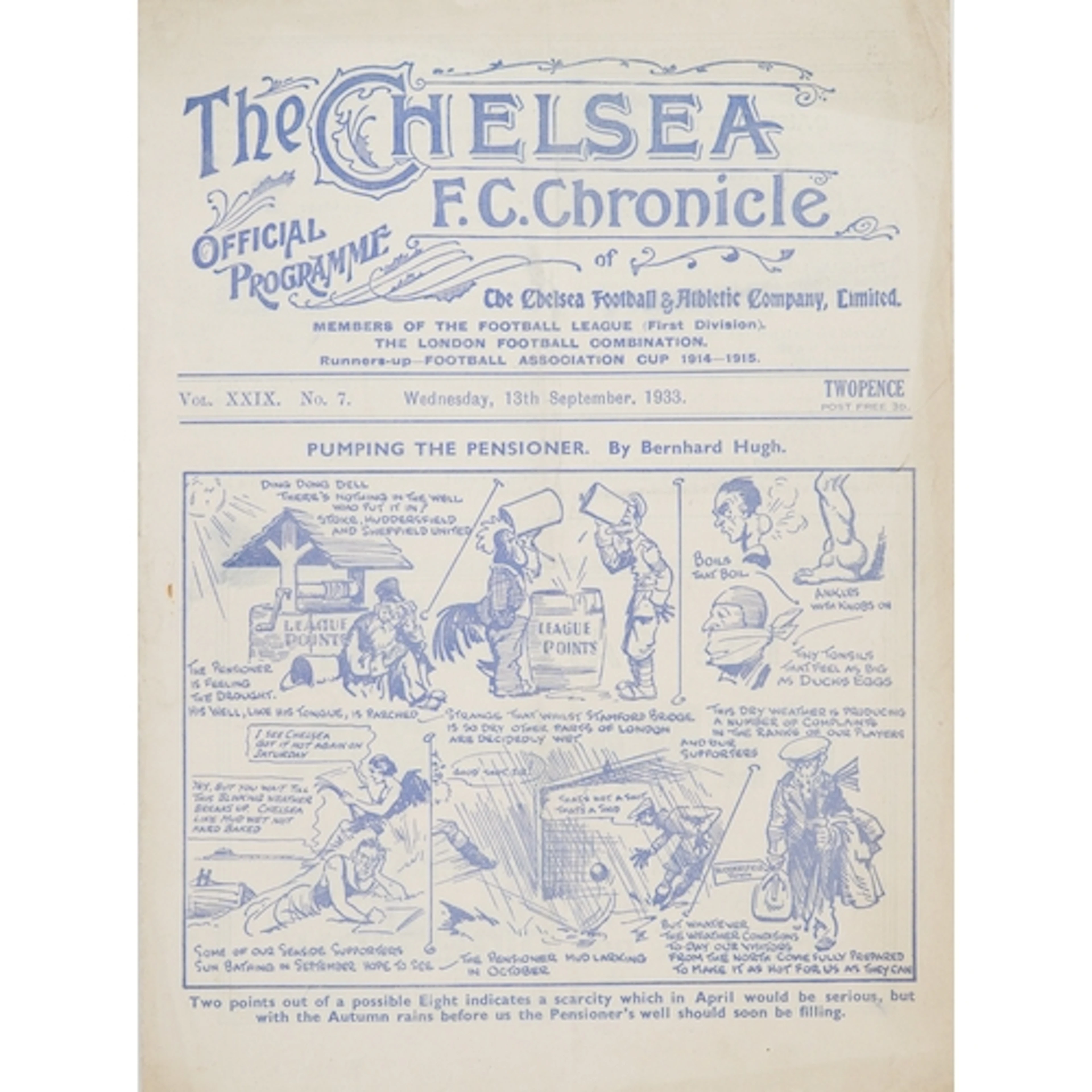 Chelsea F.C. Chronicle official football programme - Pumping...