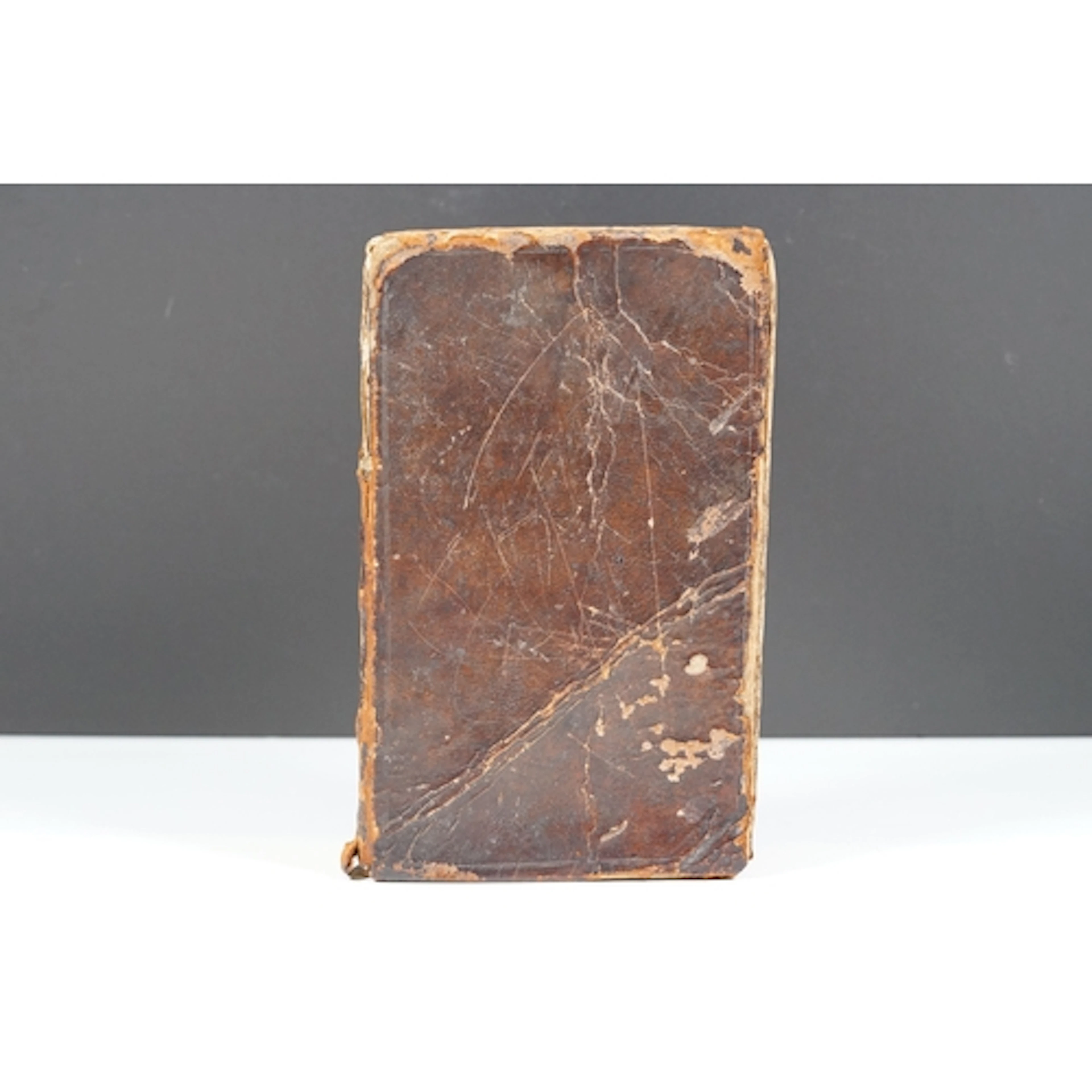 Antique leather bound bible, having inscription to final pag...