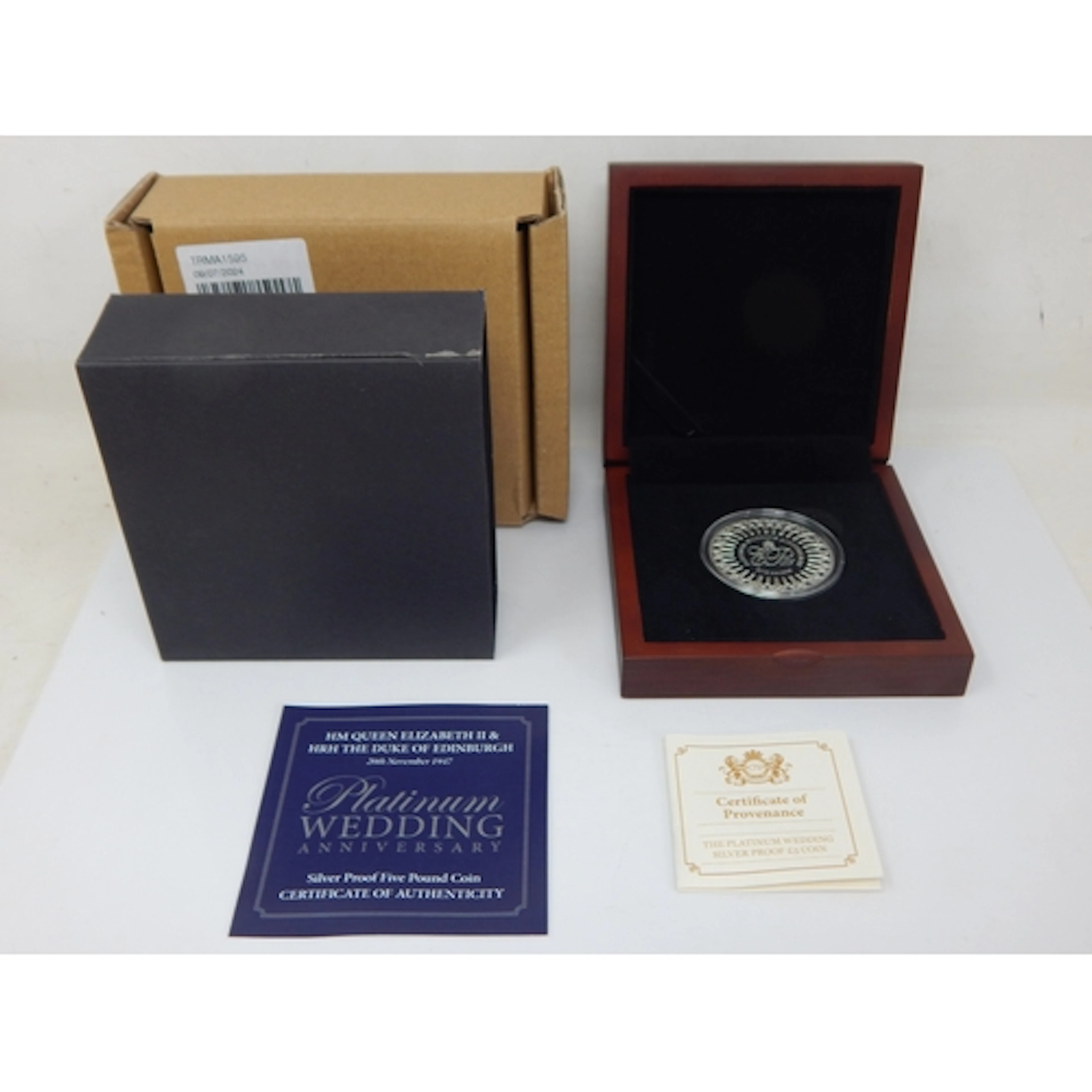 2017 UK £5 Silver Proof Coin, The Platinum Wedding Anniversa...