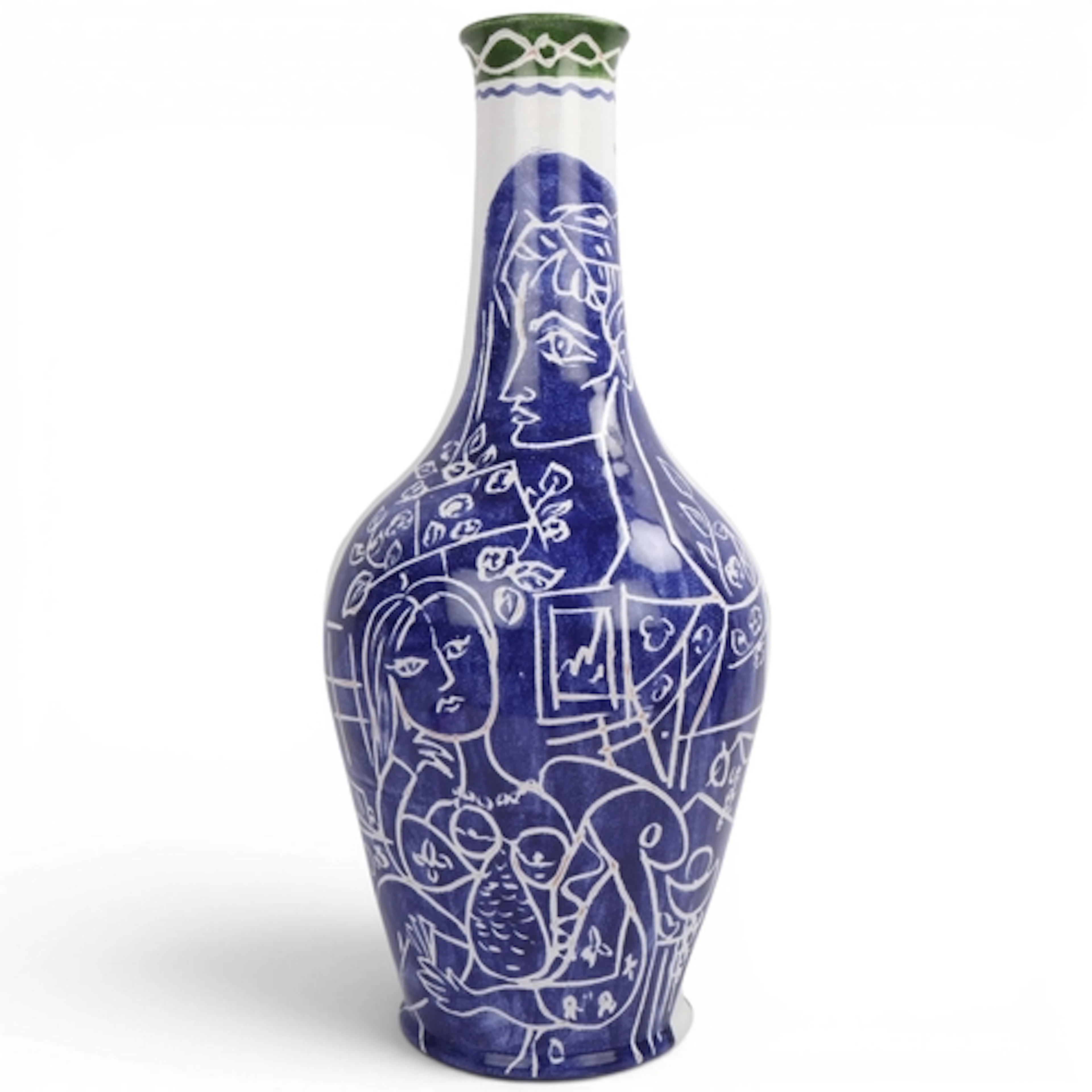 A large earthenware decorated in the manner of Picasso by To...