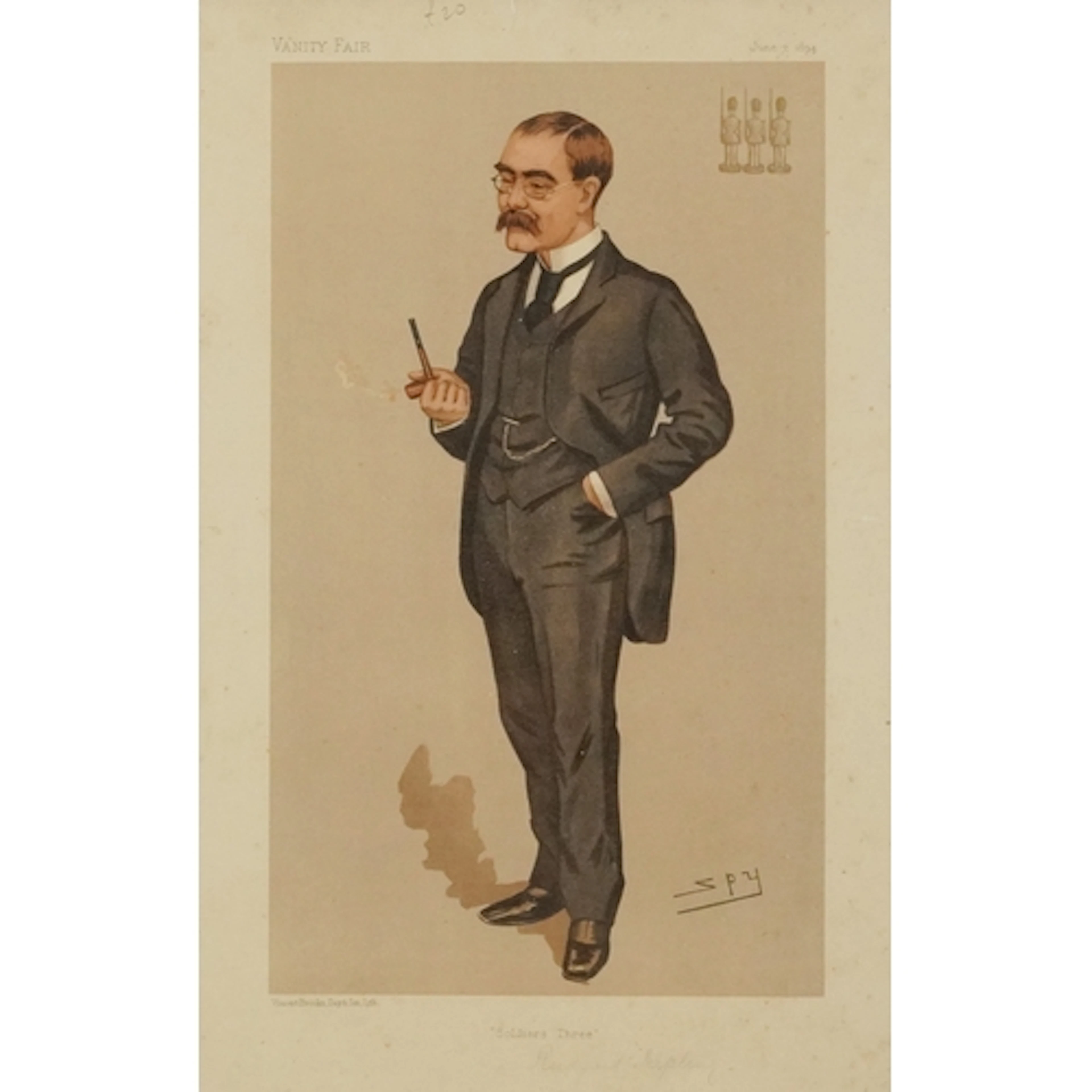 Rudyard Kipling - A pencil signed Vanity Fair Spy print titl...