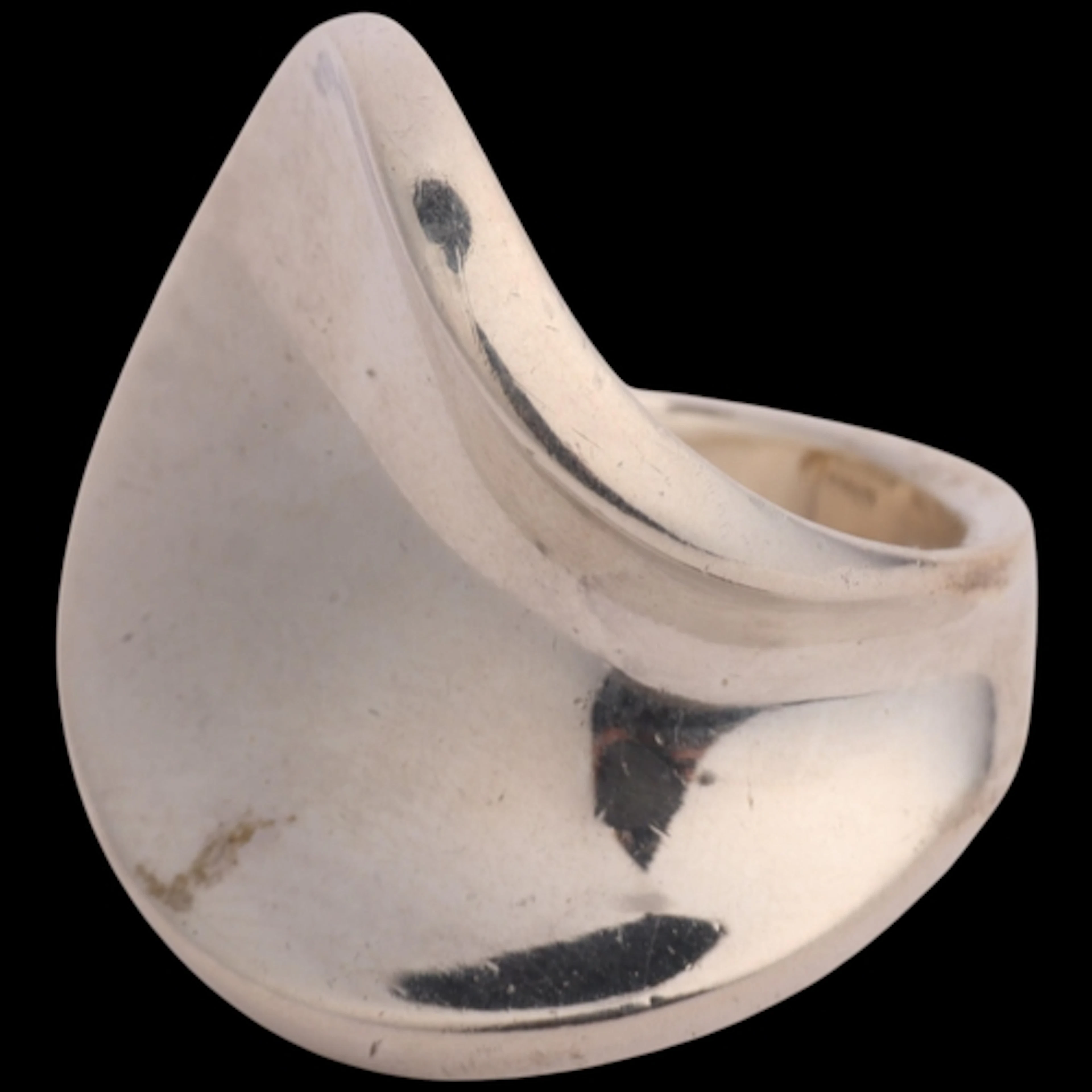 HANS HANSEN - a Danish modernist sterling silver abstract ri...