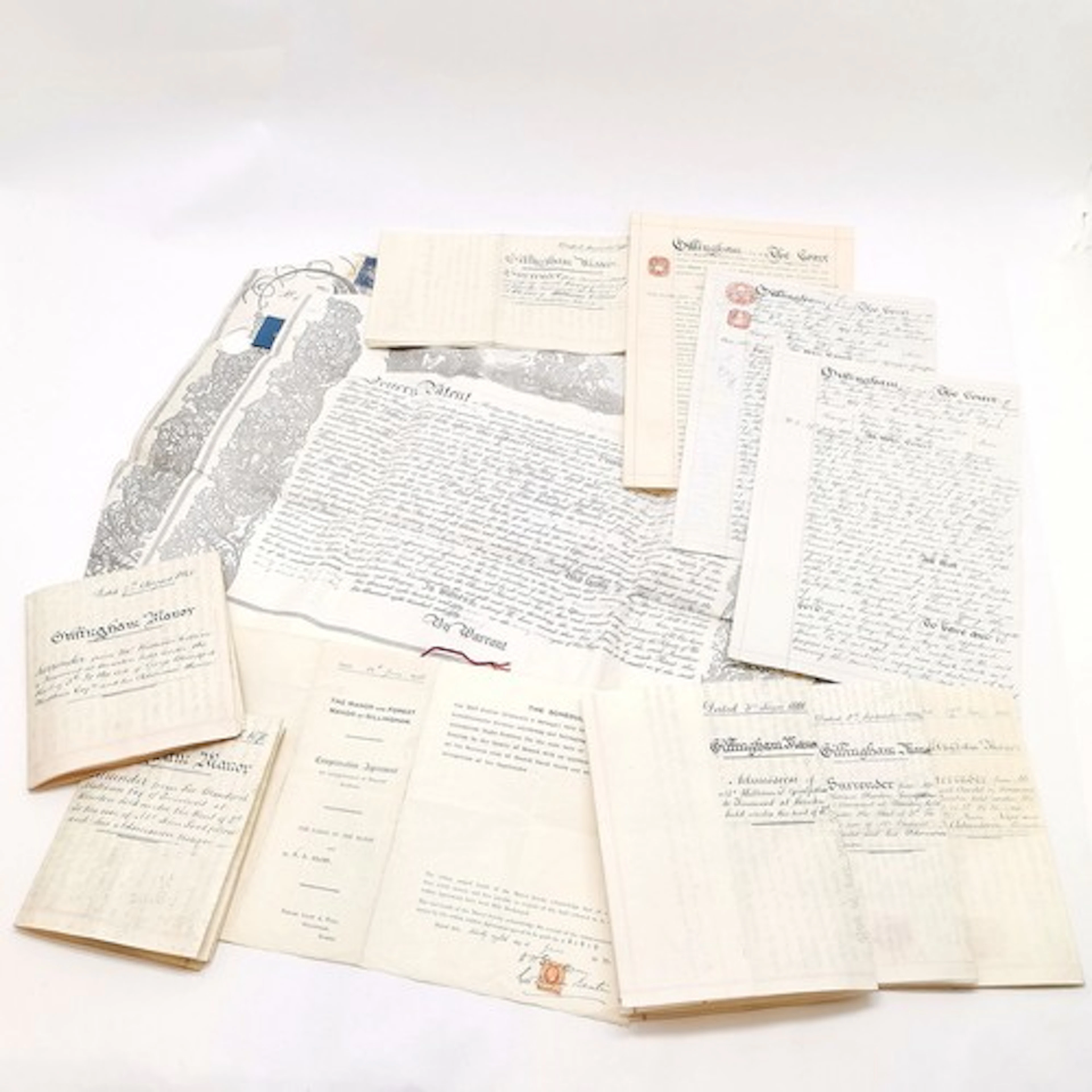 Qty of indentures relating to Gillingham Manor inc signed by...