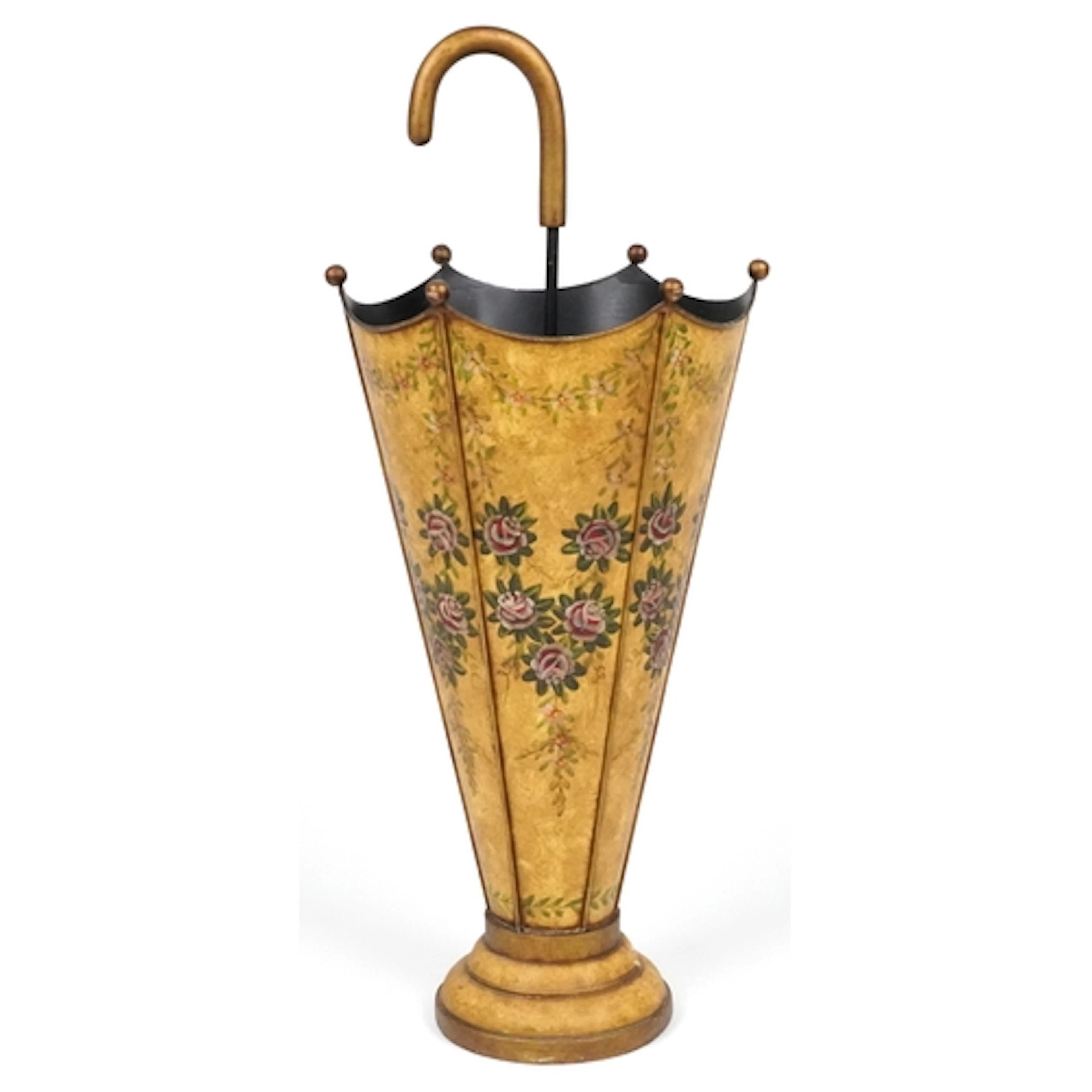 Painted metal umbrella stand in the form of an umbrella, 75c...