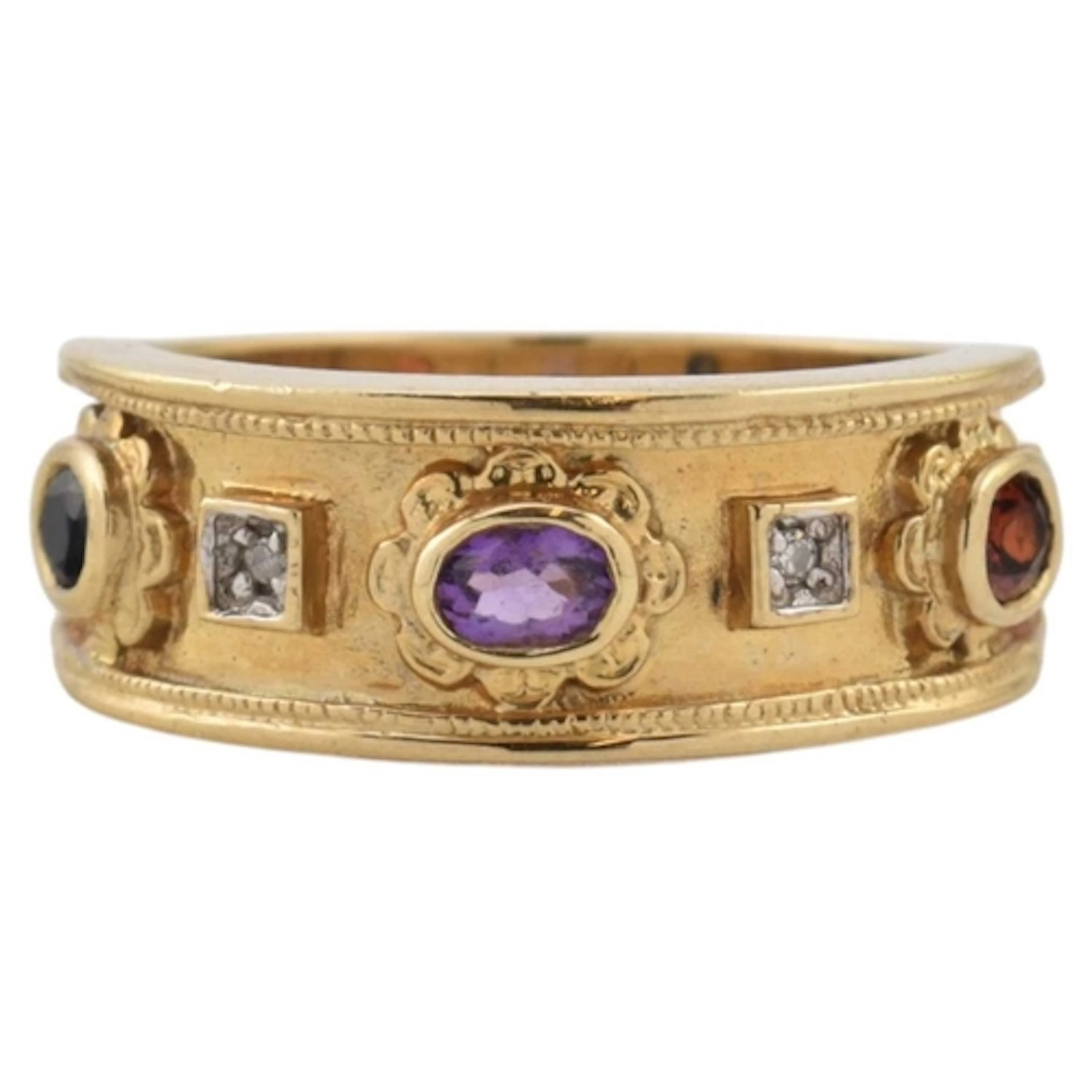 A hallmarked 9ct gold Jubilee Brooks & Bentley gem set b...