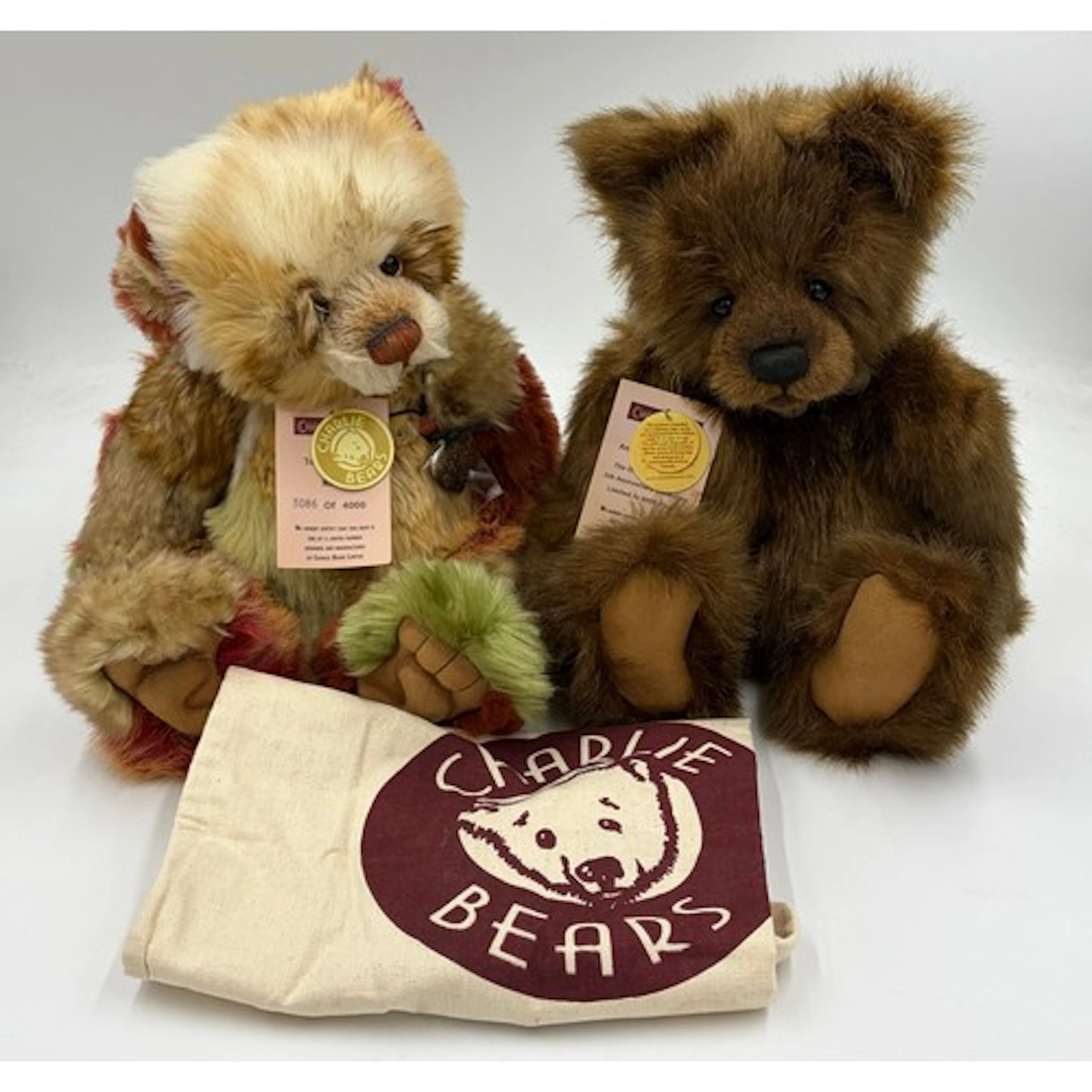 Two Charlie Bears Toffee Apple 3086/4000 and Anniversary Dan...