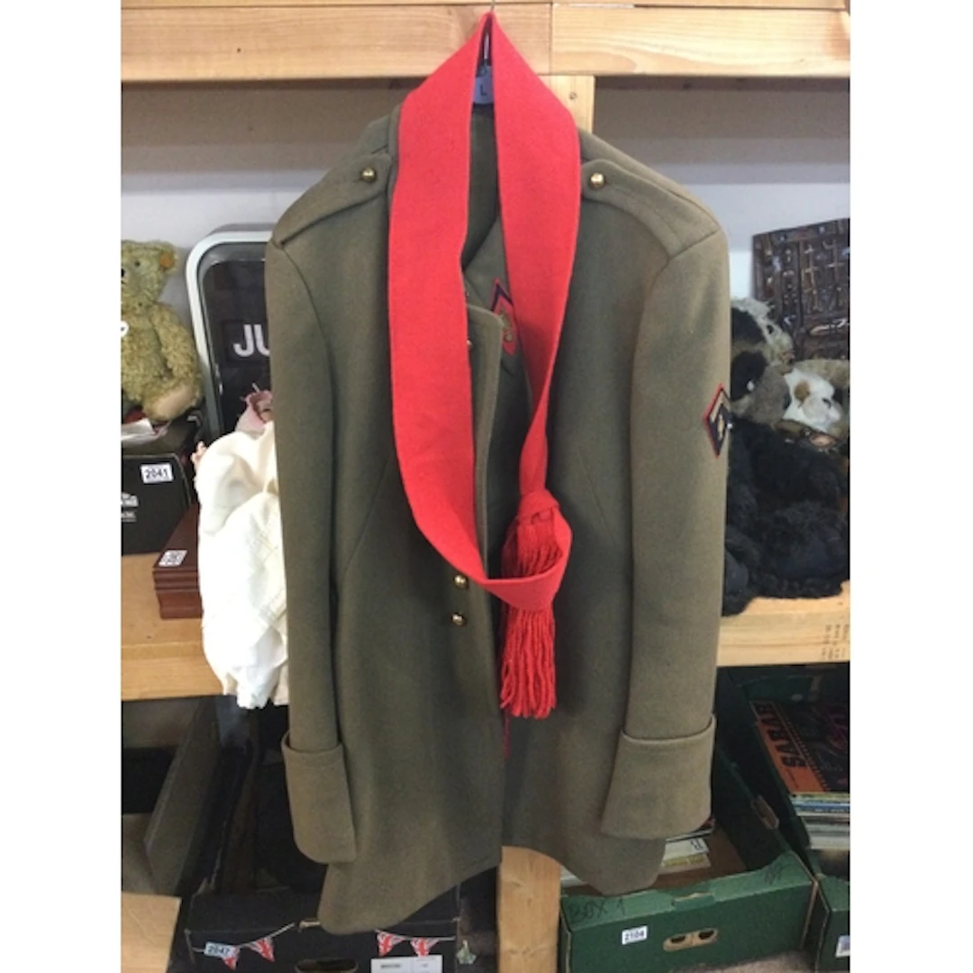 A reproduction WW2 French Army jacket Artillery officers lon...