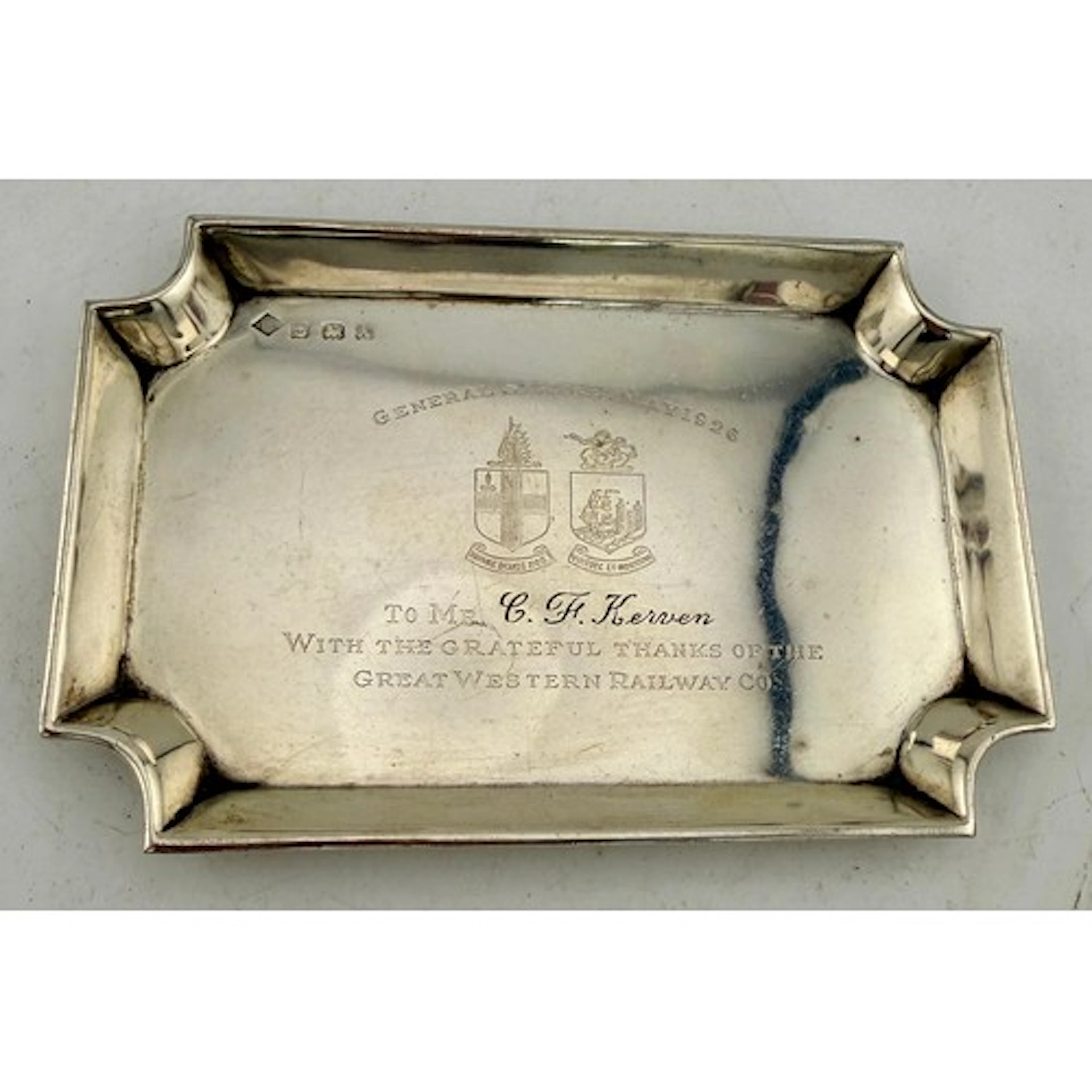 Hallmarked silver dish, Birmingham 1925, maker AC Bloxham Lt...