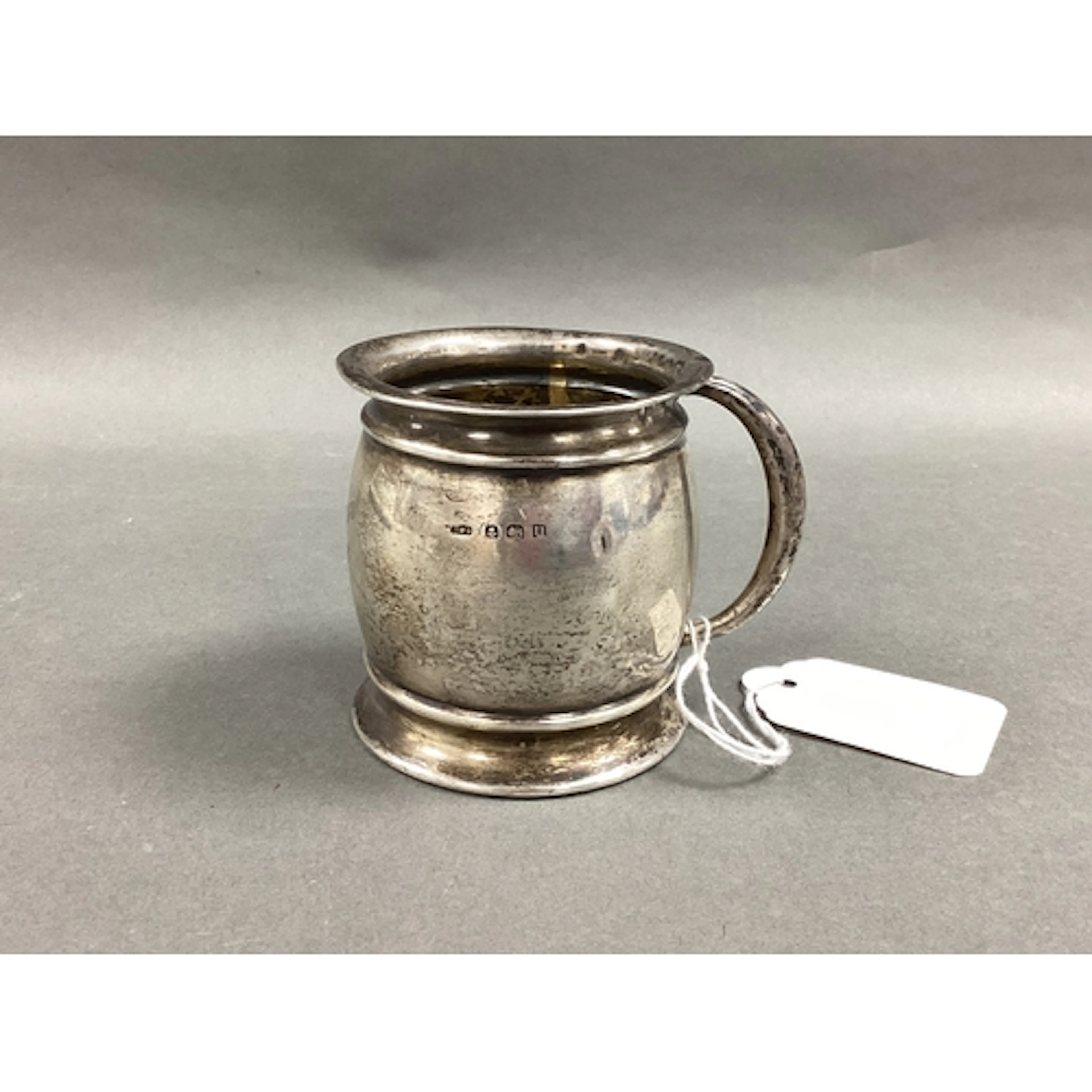 An Antique Hallmarked Silver Christening Mug, L&S, Birmingha...