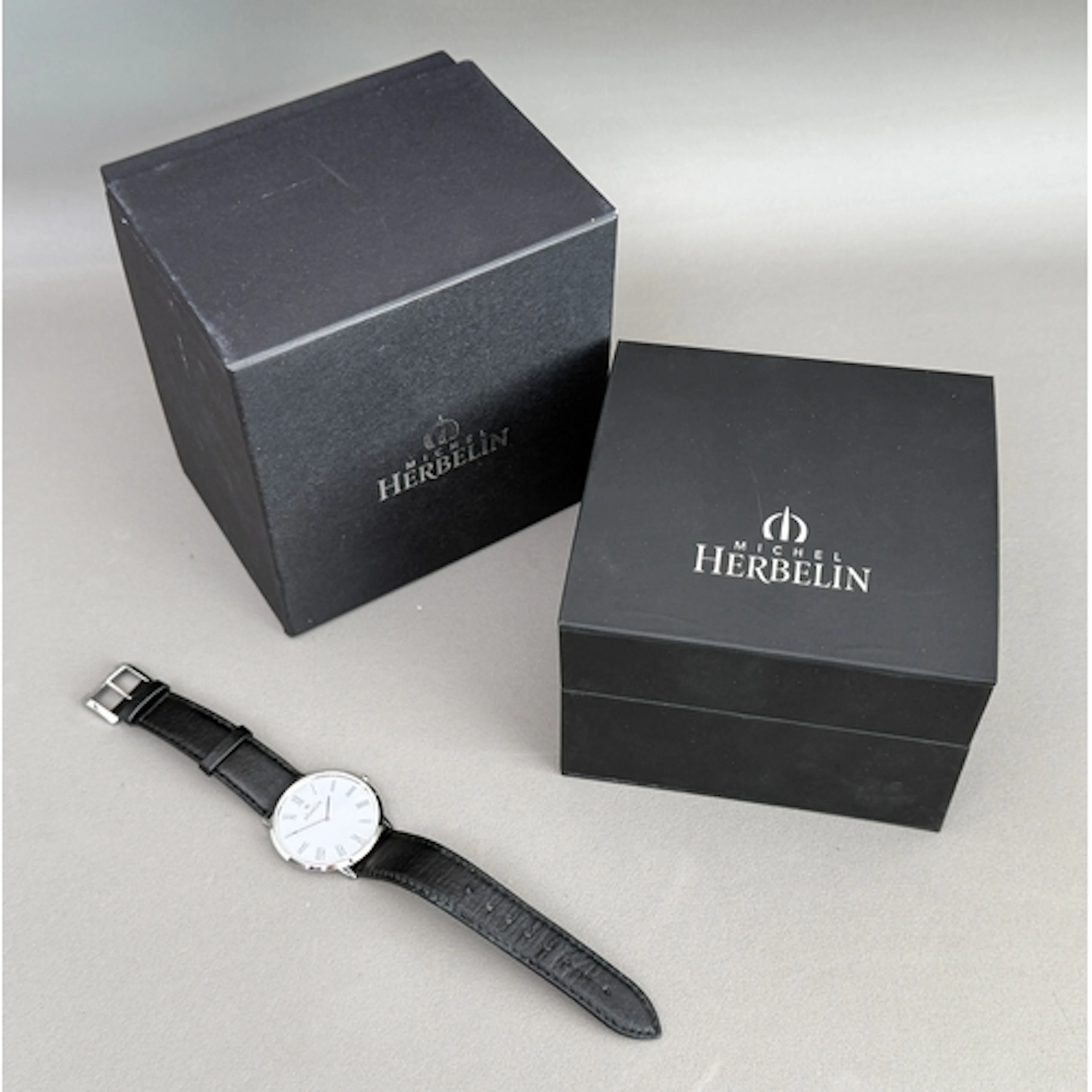 A gentleman's Michel Herbelin Ikone stainless steel quartz w...