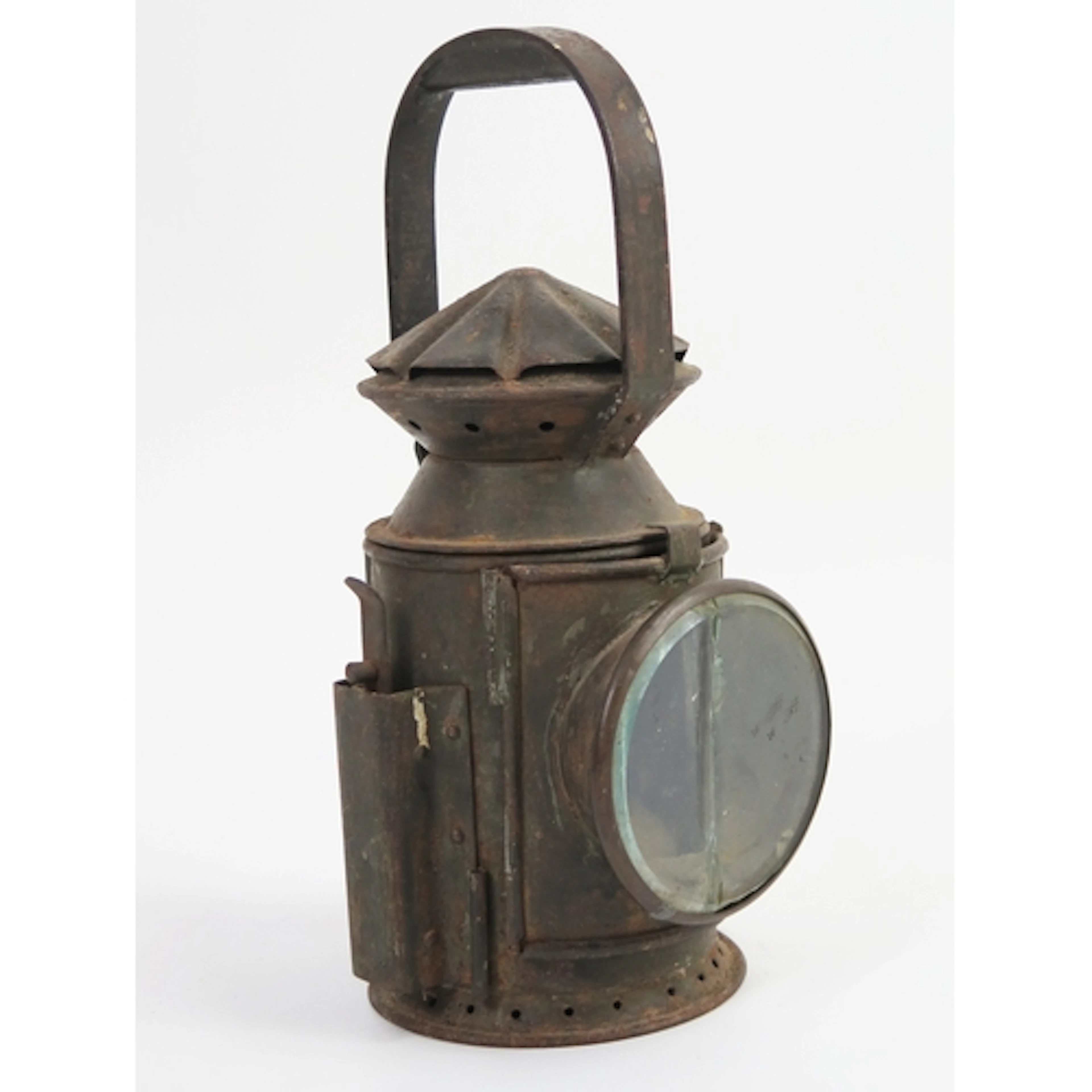 A WWII period signal lamp of traditional design with rotatin...