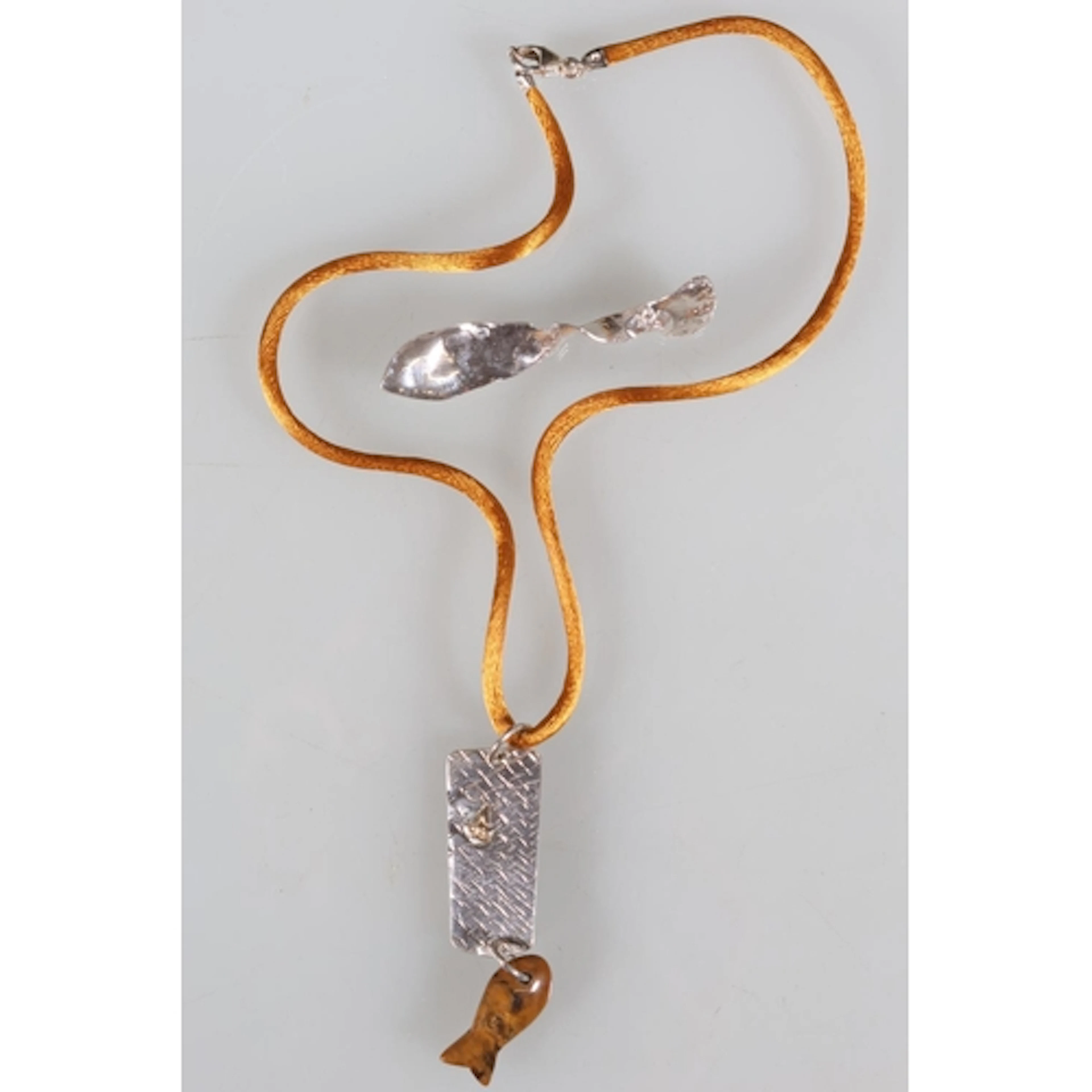 Sheana M Stephen DA Modernist Scottish silver fish pendant n...