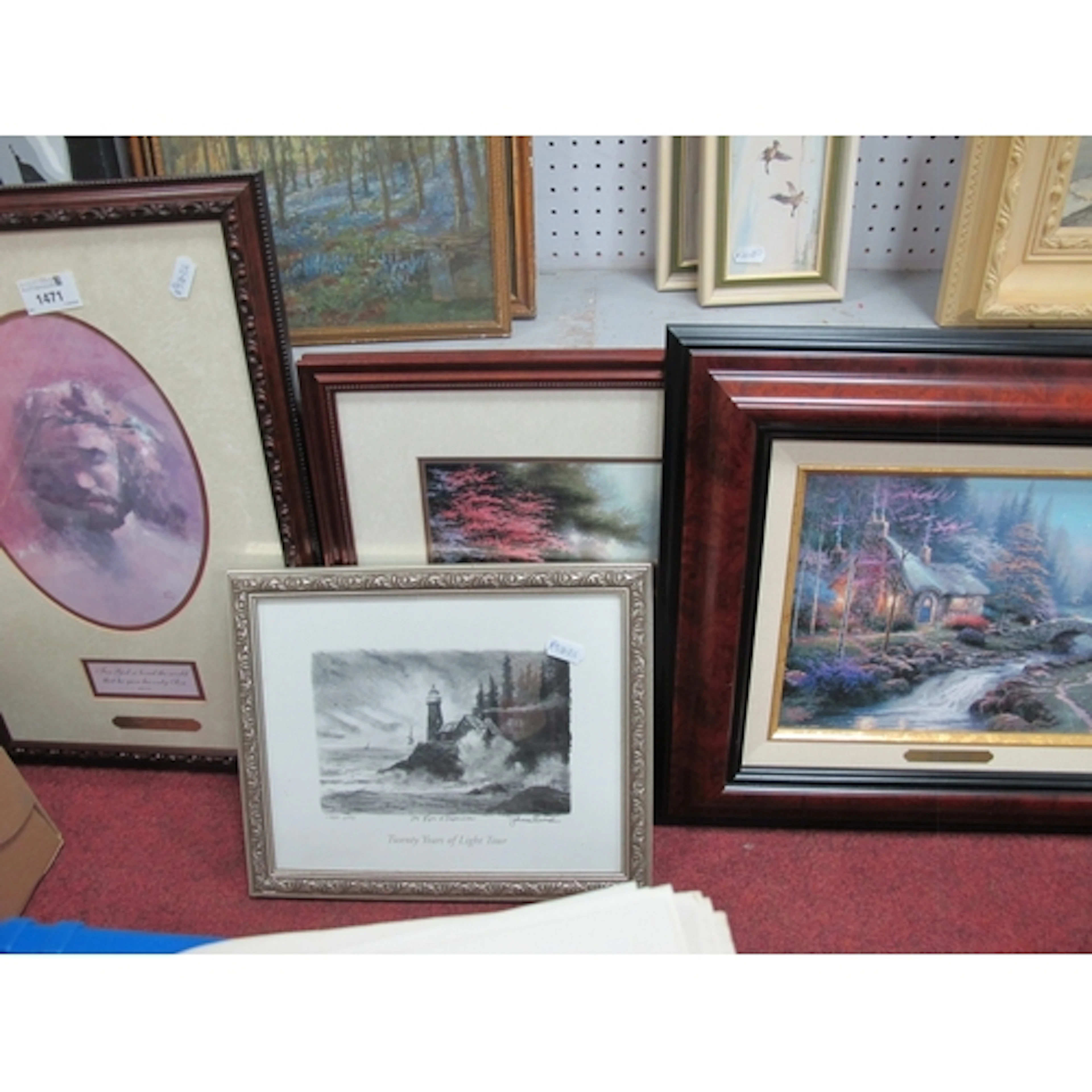 After Thomas Kinkade Coloured Prints 'Light of Peace', 39.5c...