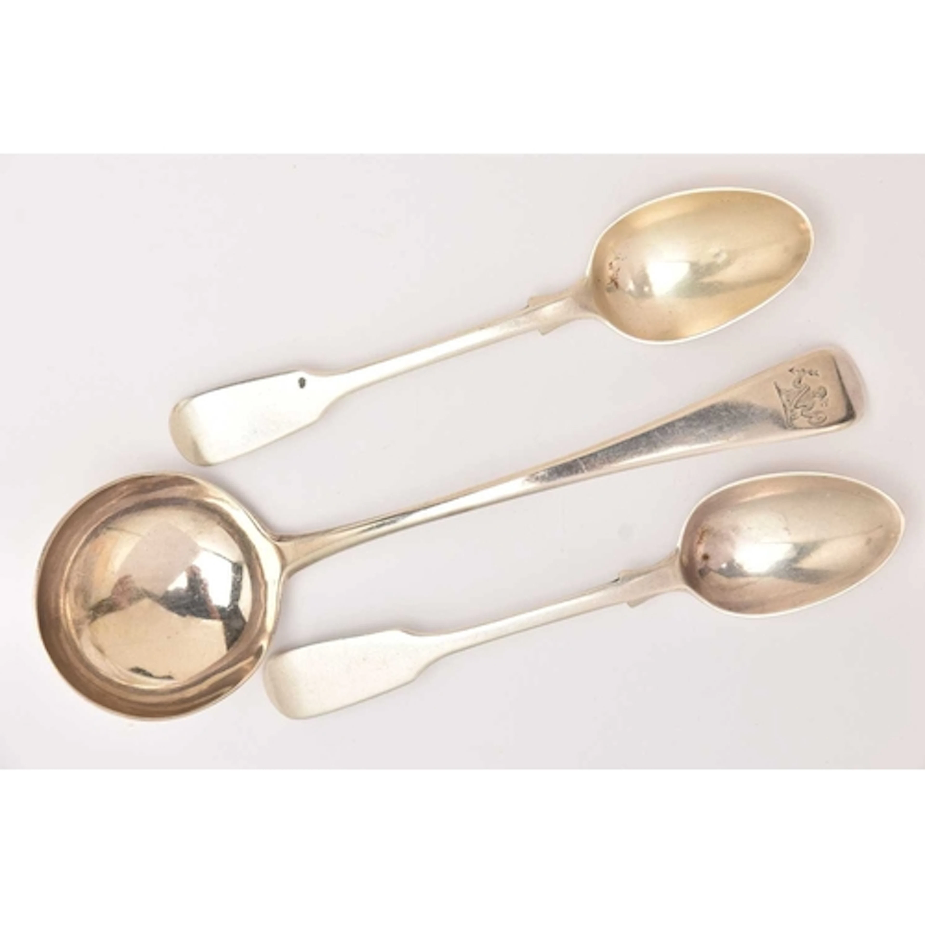 THREE SILVER SPOONS, two teaspoons, hallmarked 'Chawner &amp...