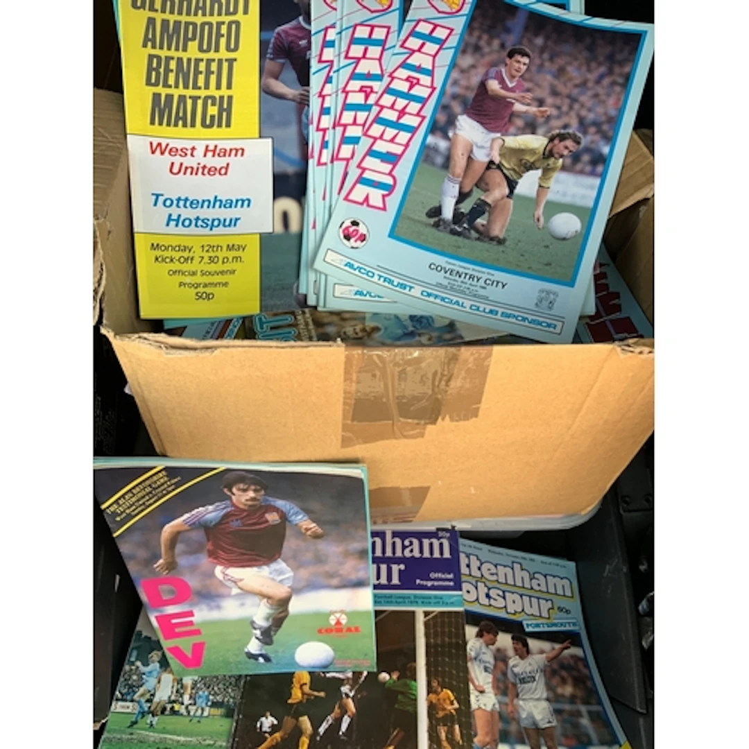 Tottenham + West Ham Football Programmes: Large quantity of ...