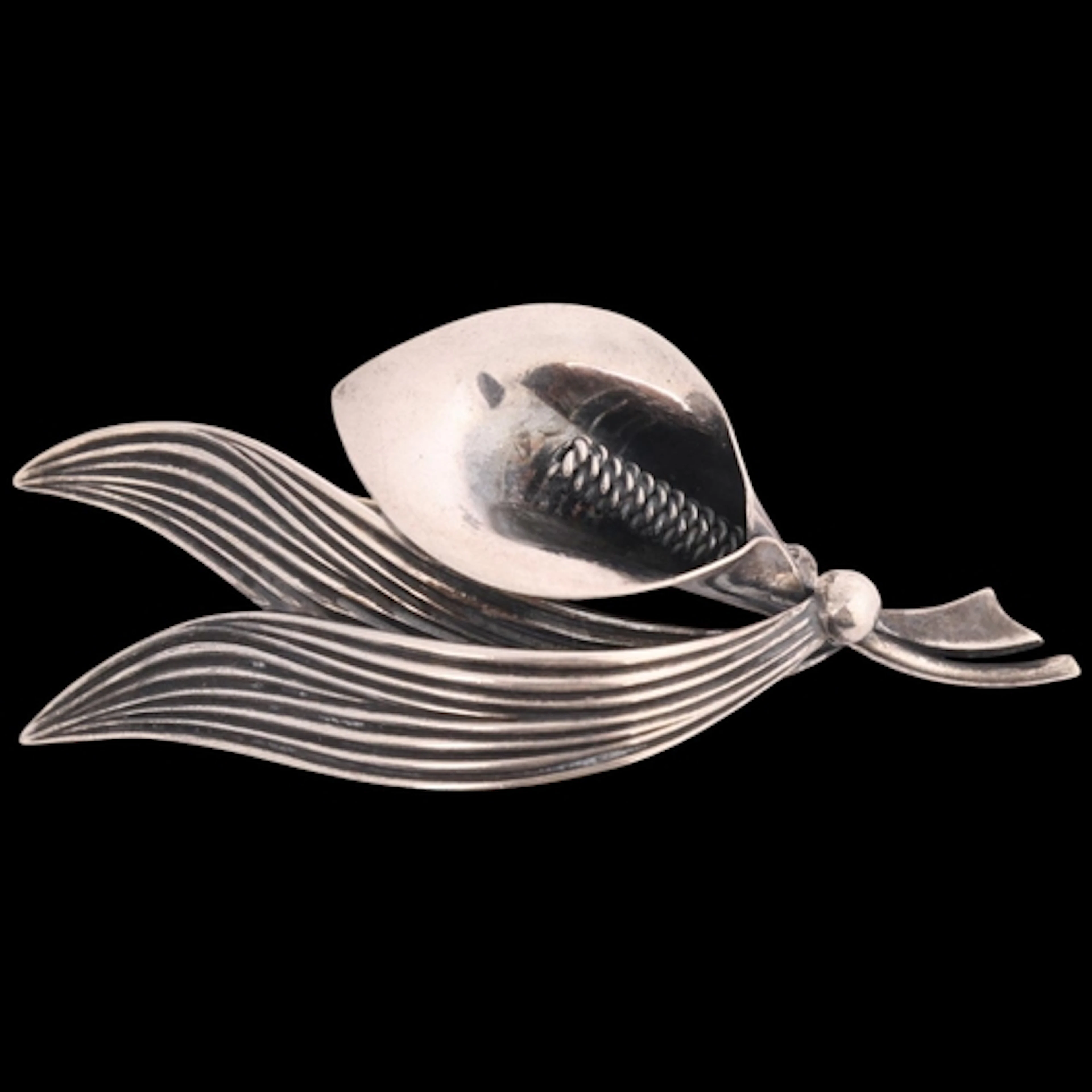 NIELS ERIK FROM - a Danish modernist sterling silver calla l...