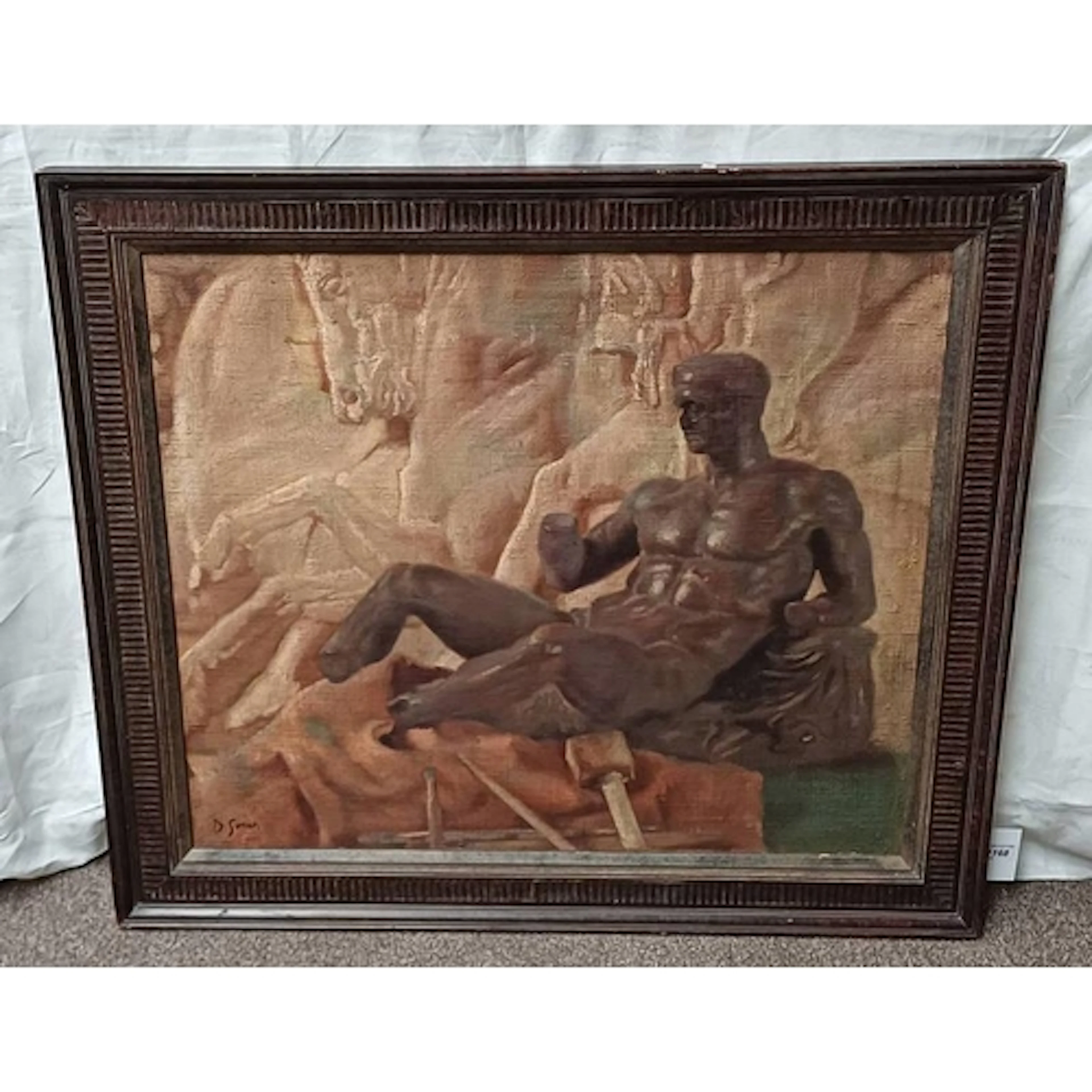 IN THE STYLE OF DUNCAN GRANT, STILL LIFE OF CLASSICAL SCULP...