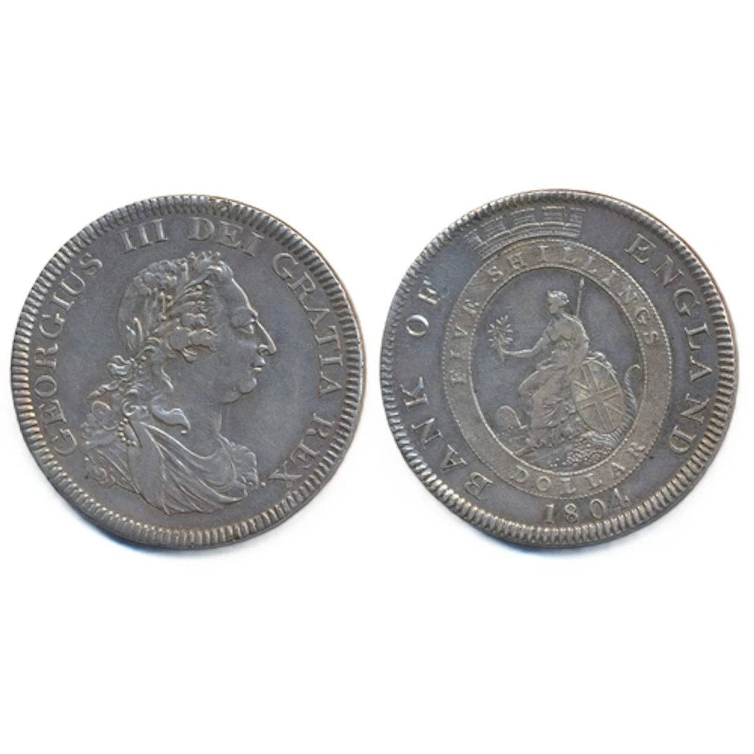 1804 Bank of England Issue dollar, top leaf to centre of E o...