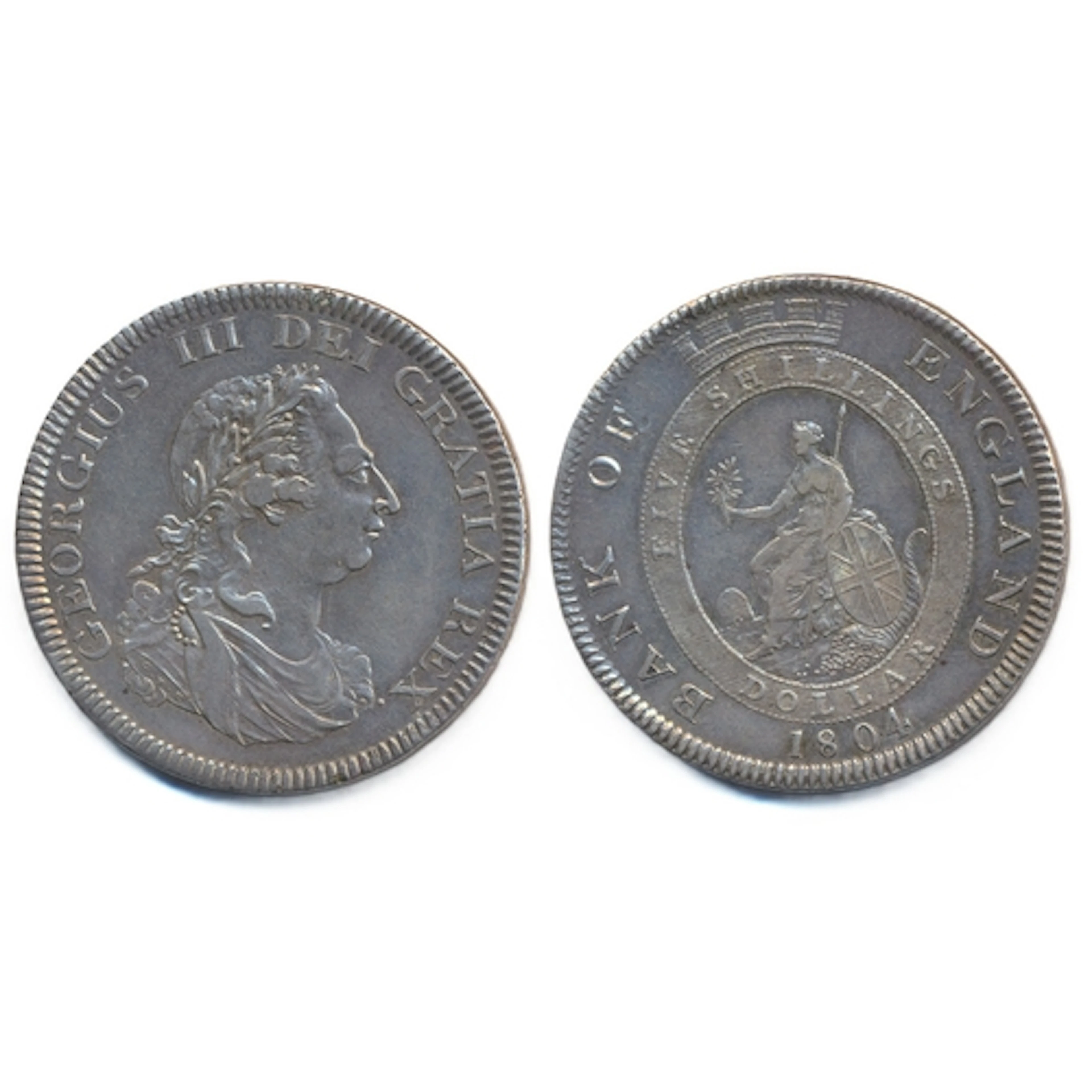 1804 Bank of England Issue dollar, top leaf to centre of E o...