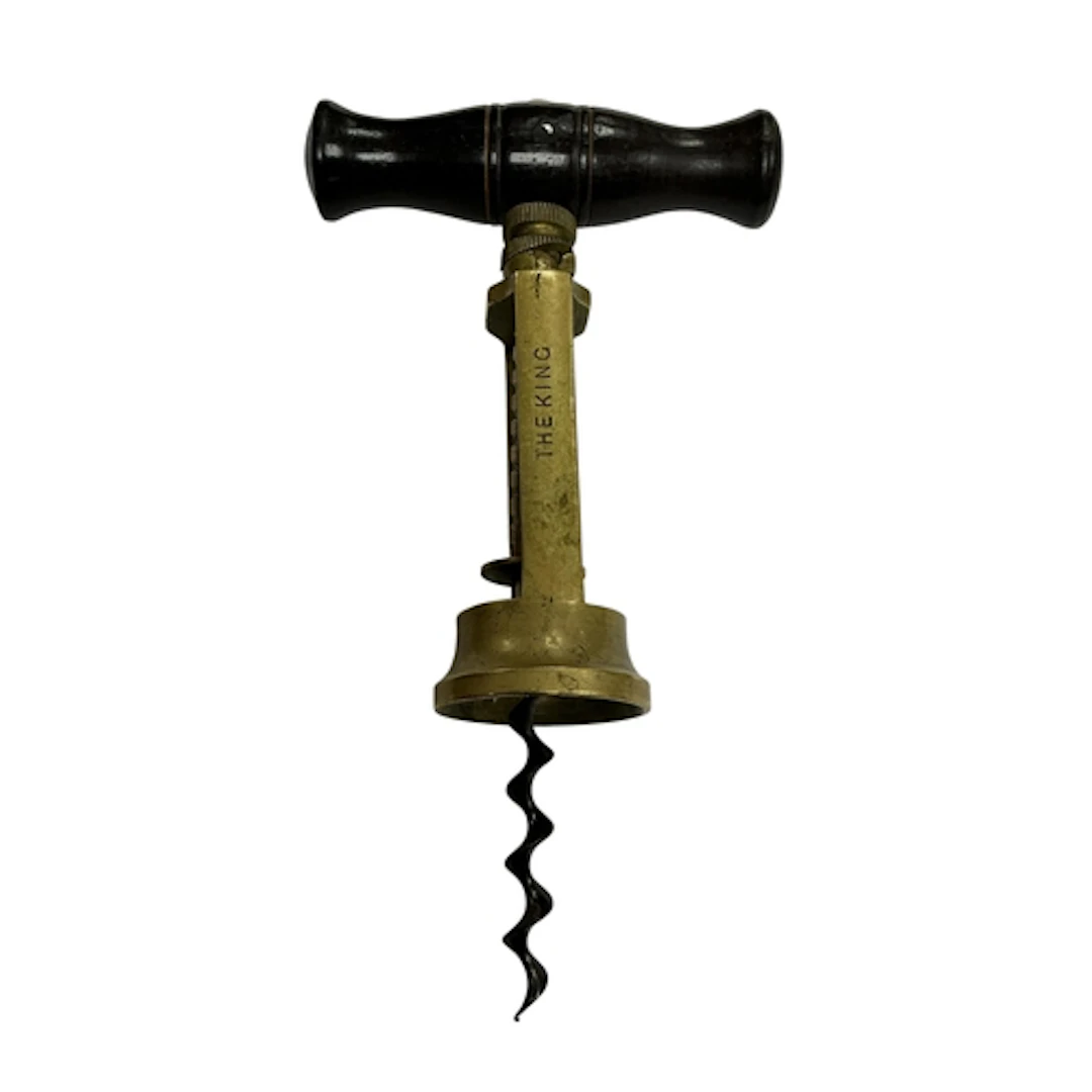 A Victorian Brass Patent corkscrew, 'The King'