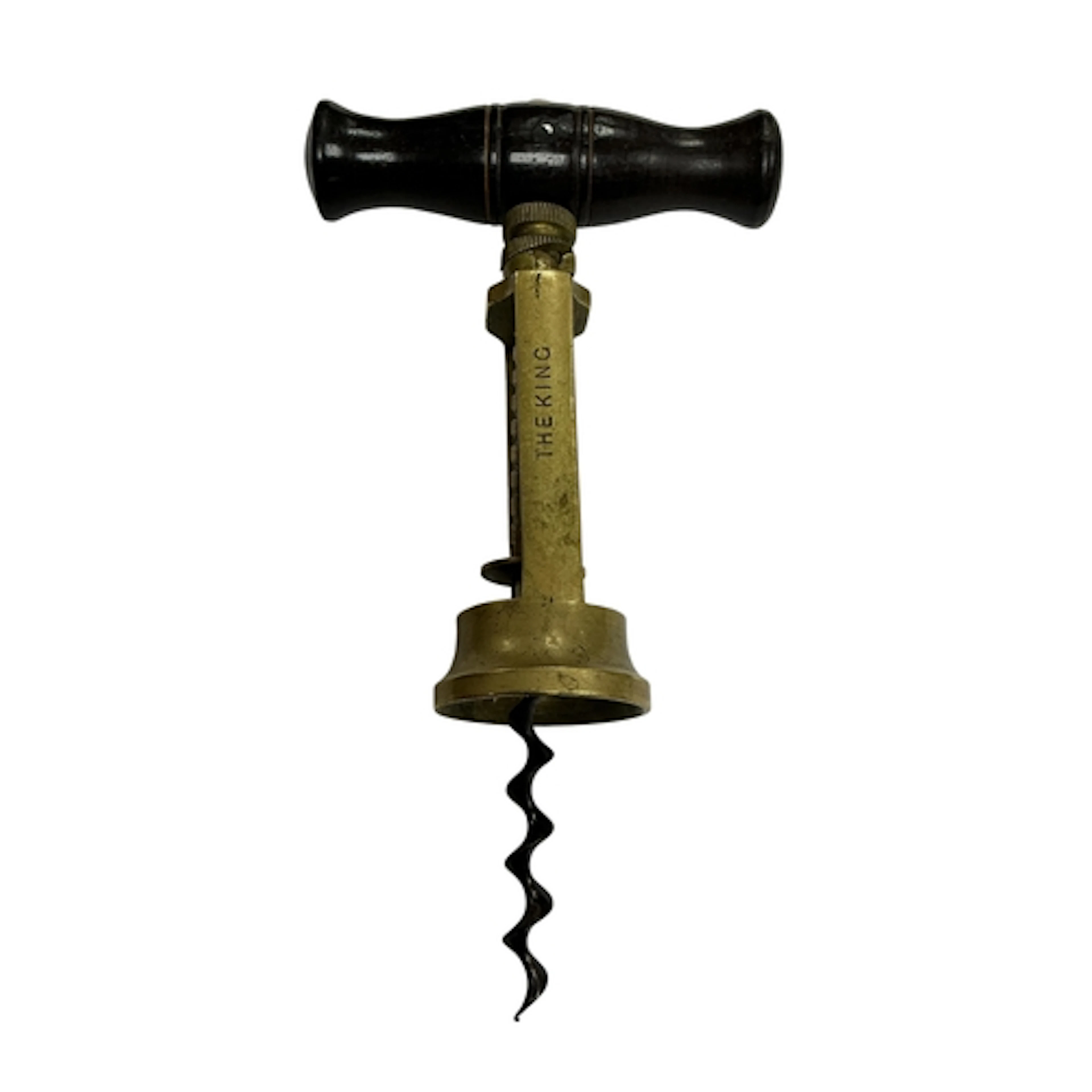 A Victorian Brass Patent corkscrew, 'The King'