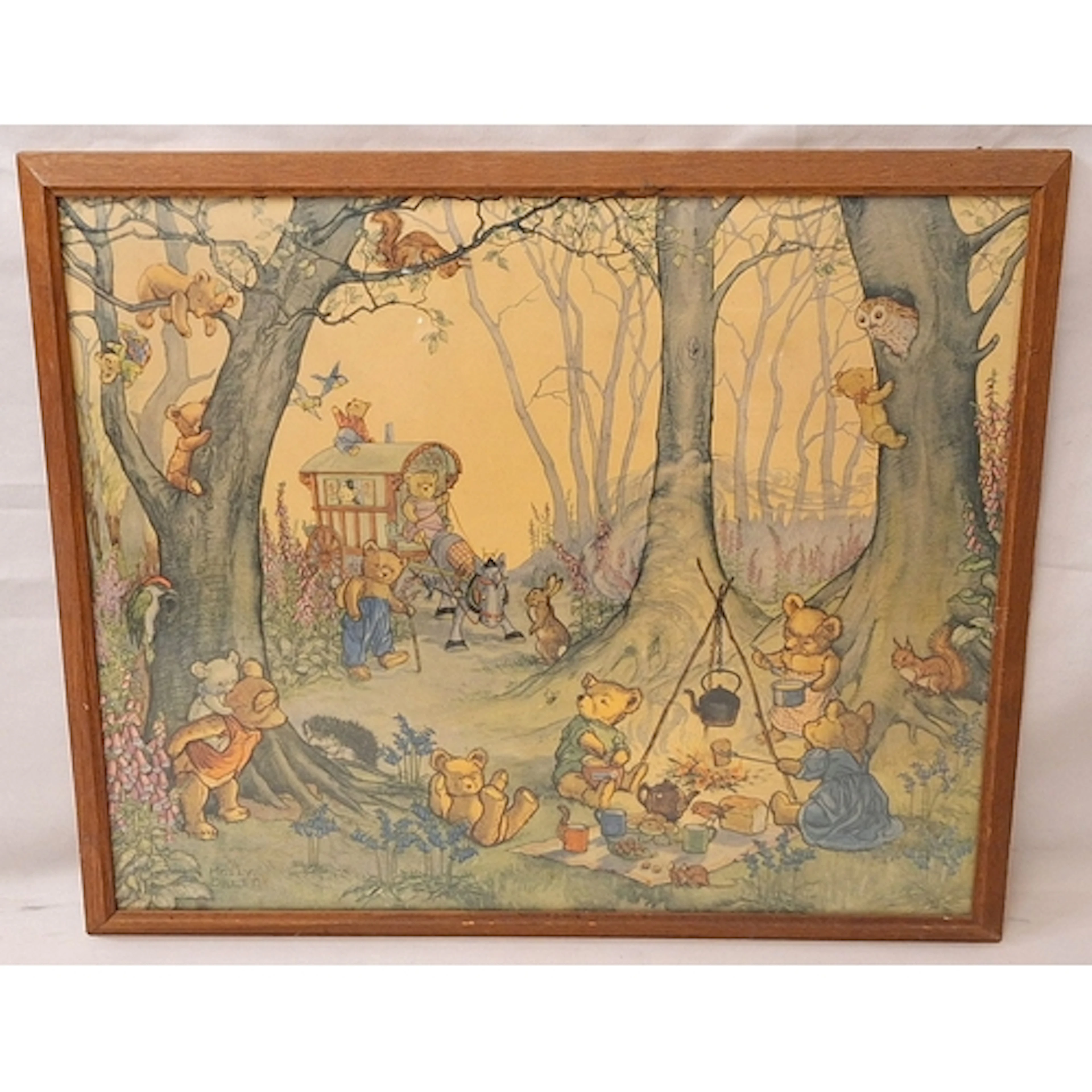 F/g Molly Brett Print entitled 'Spring Time on the Farm Ted...