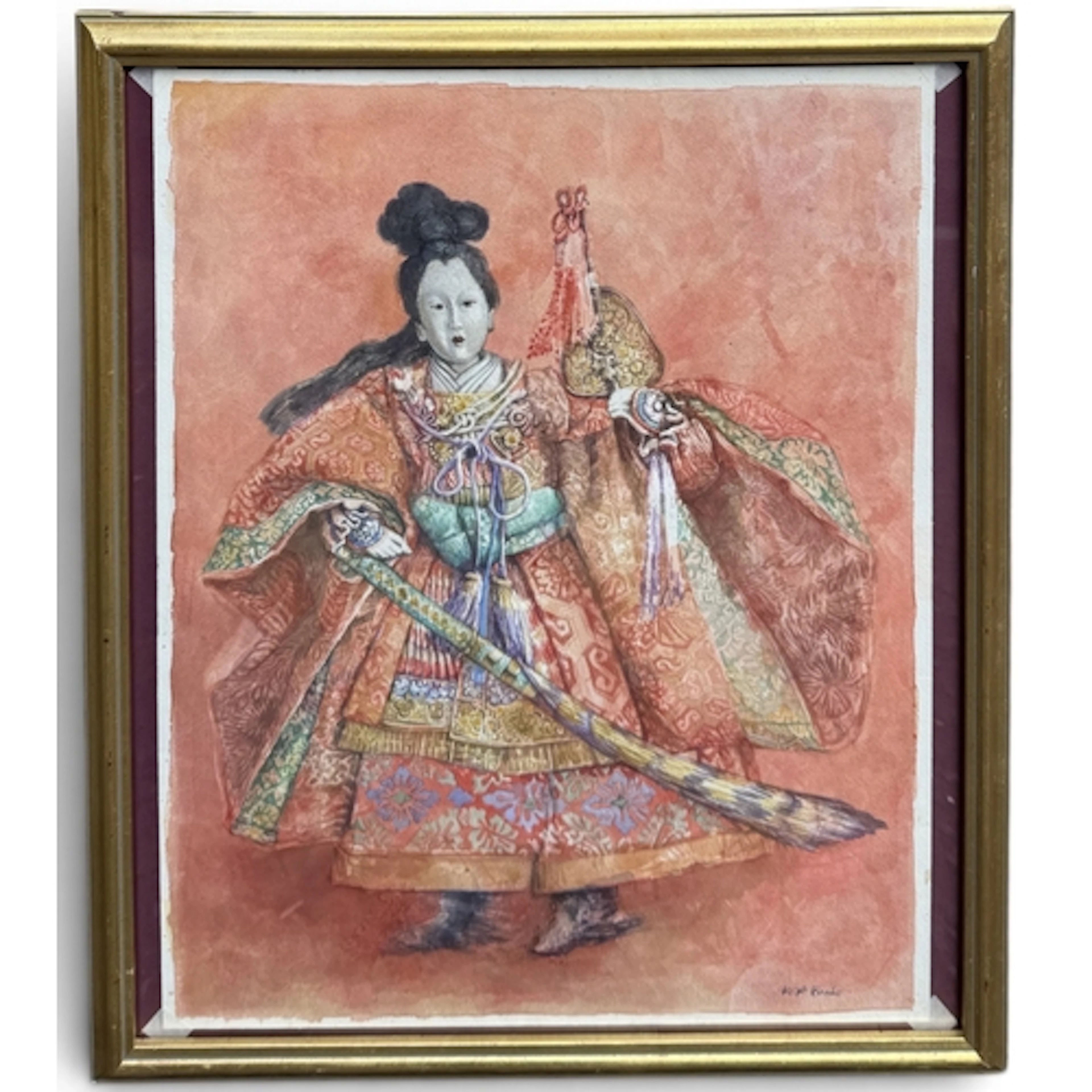 KEITH BANKS (1946-2026): JAPANESE IMPERIAL FIGURE 51cm x 40c...