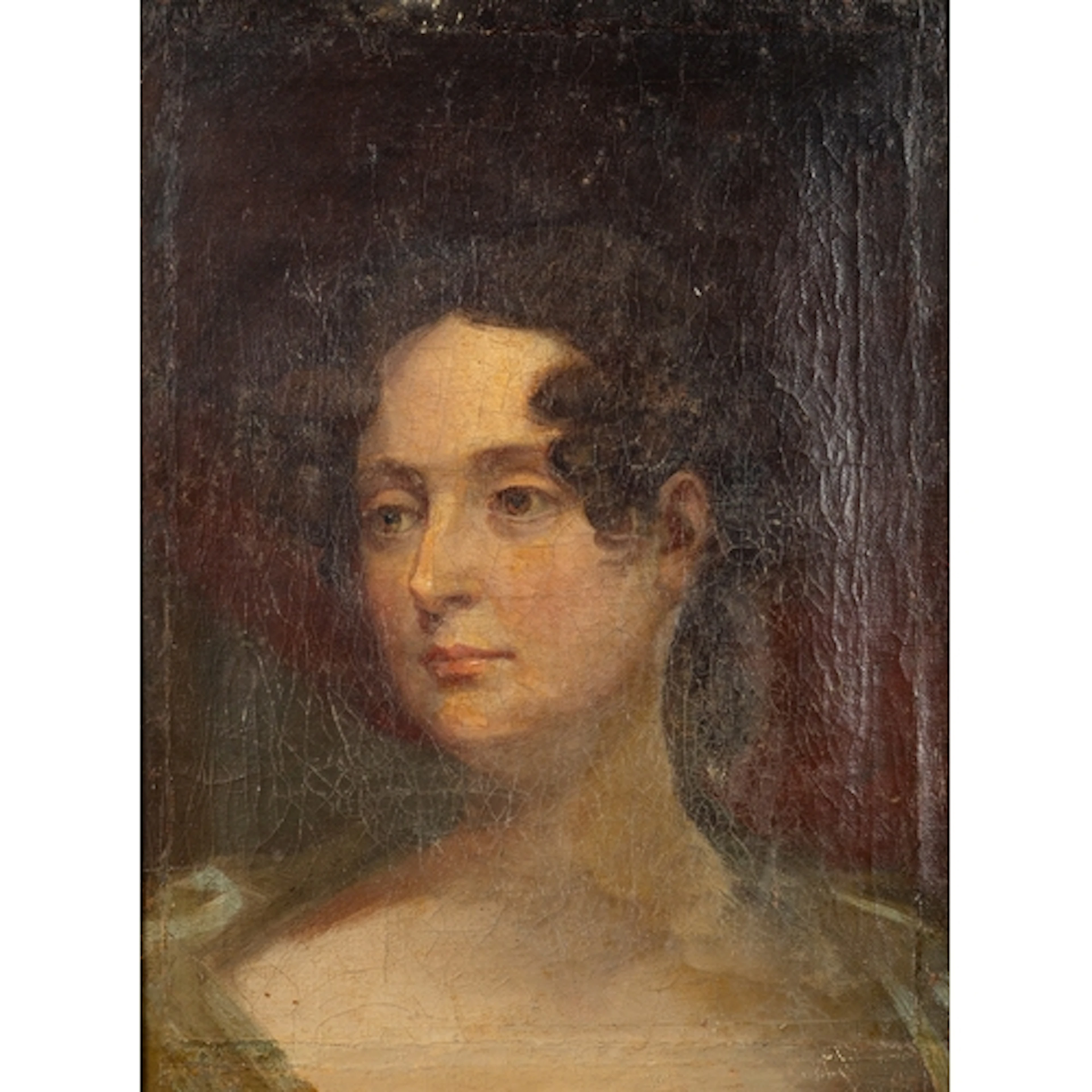 19th Century British school - Portrait study of a lady - O...