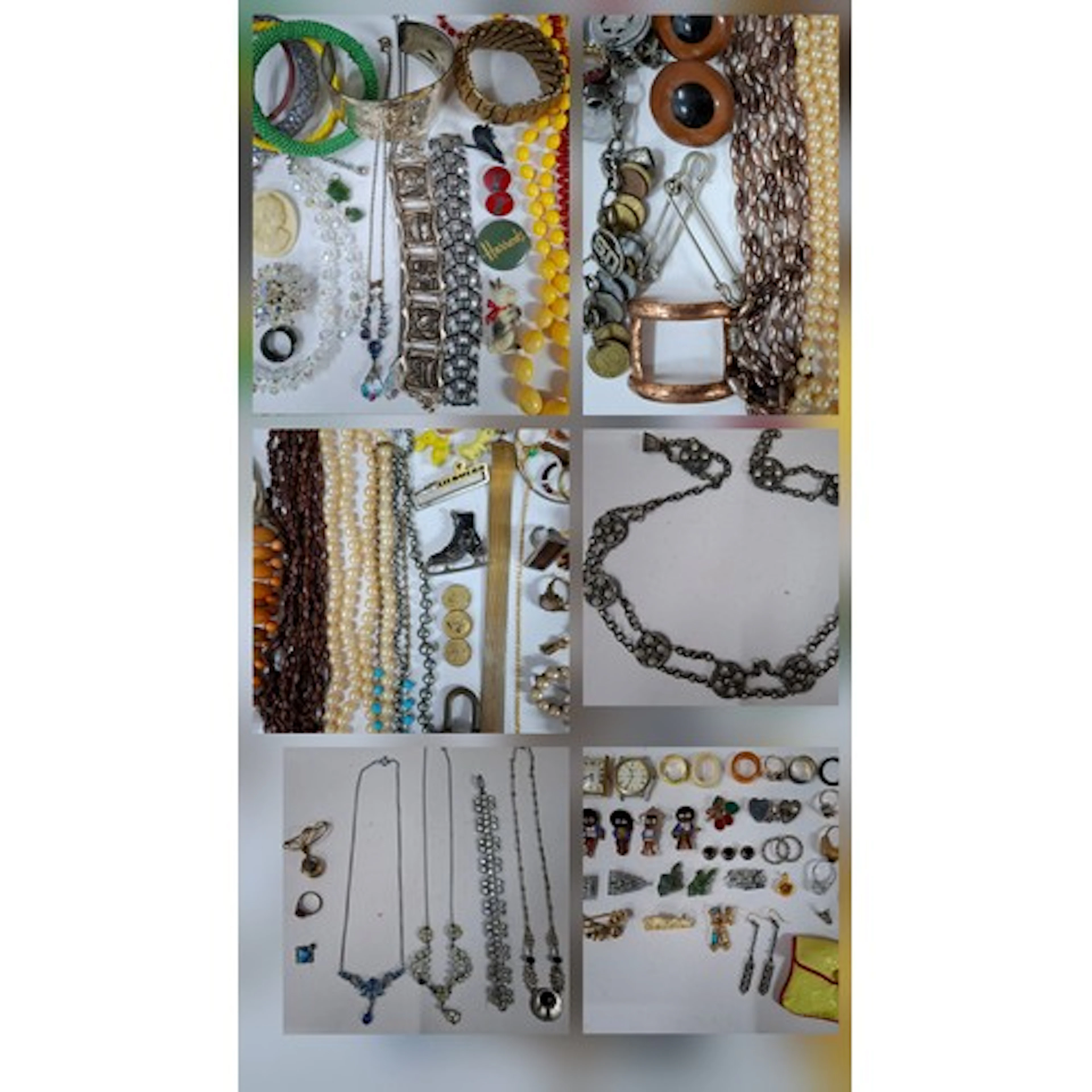 A quantity of vintage costume jewellery to include a 9ct gol...