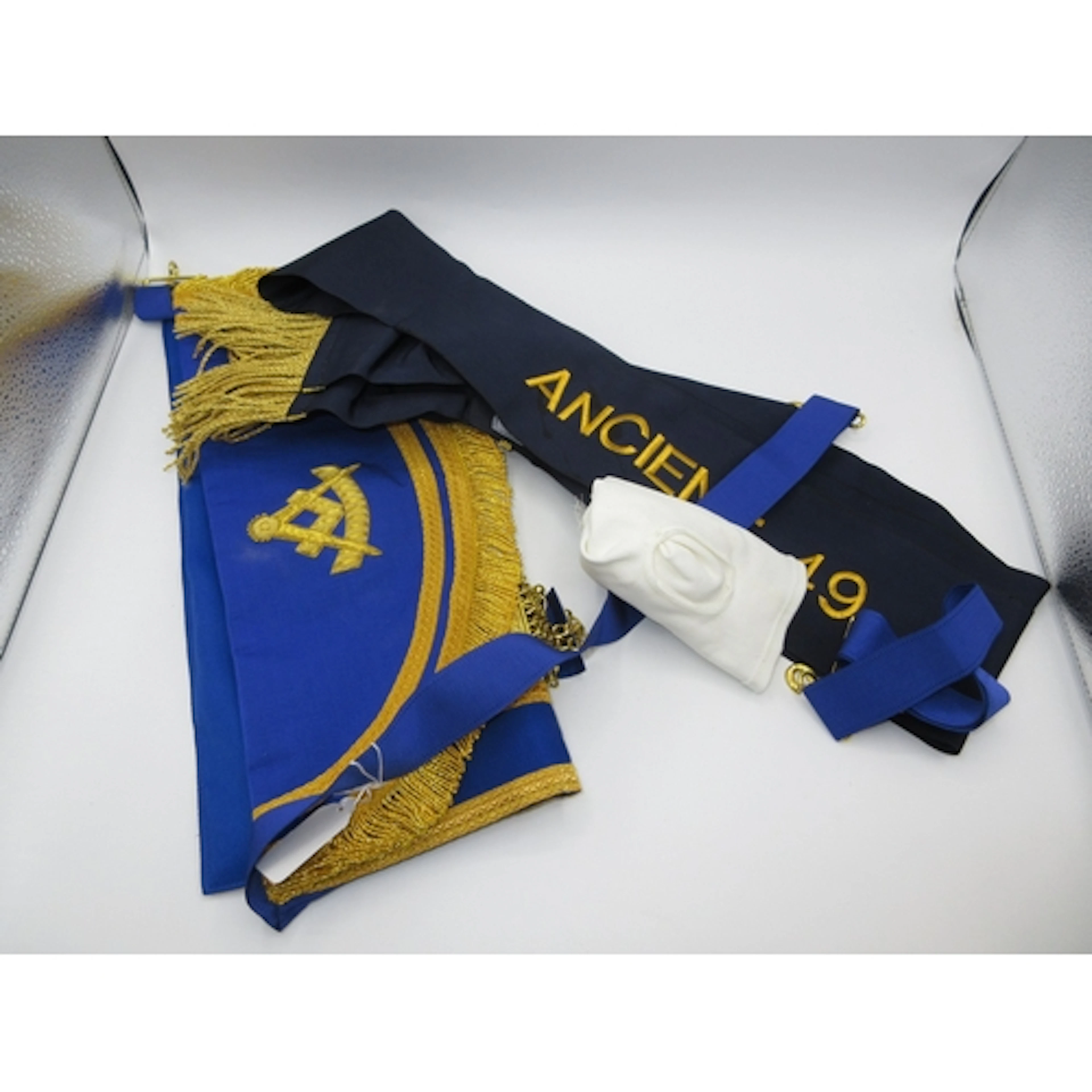 Masonic Apron, Sash and Gloves for Ancient 49