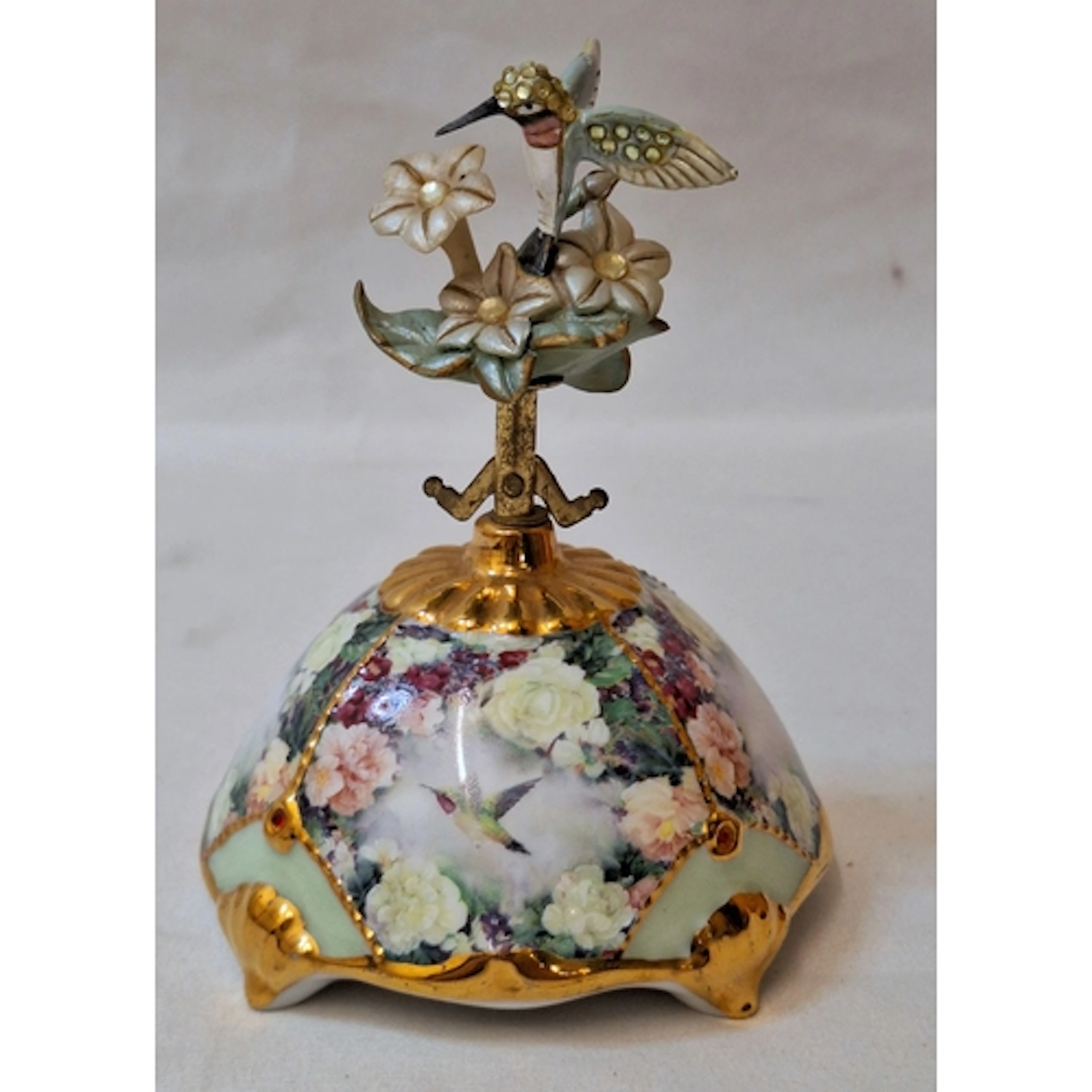 Garden Glory Hummingbird Musical Trinket Box designed by Len...