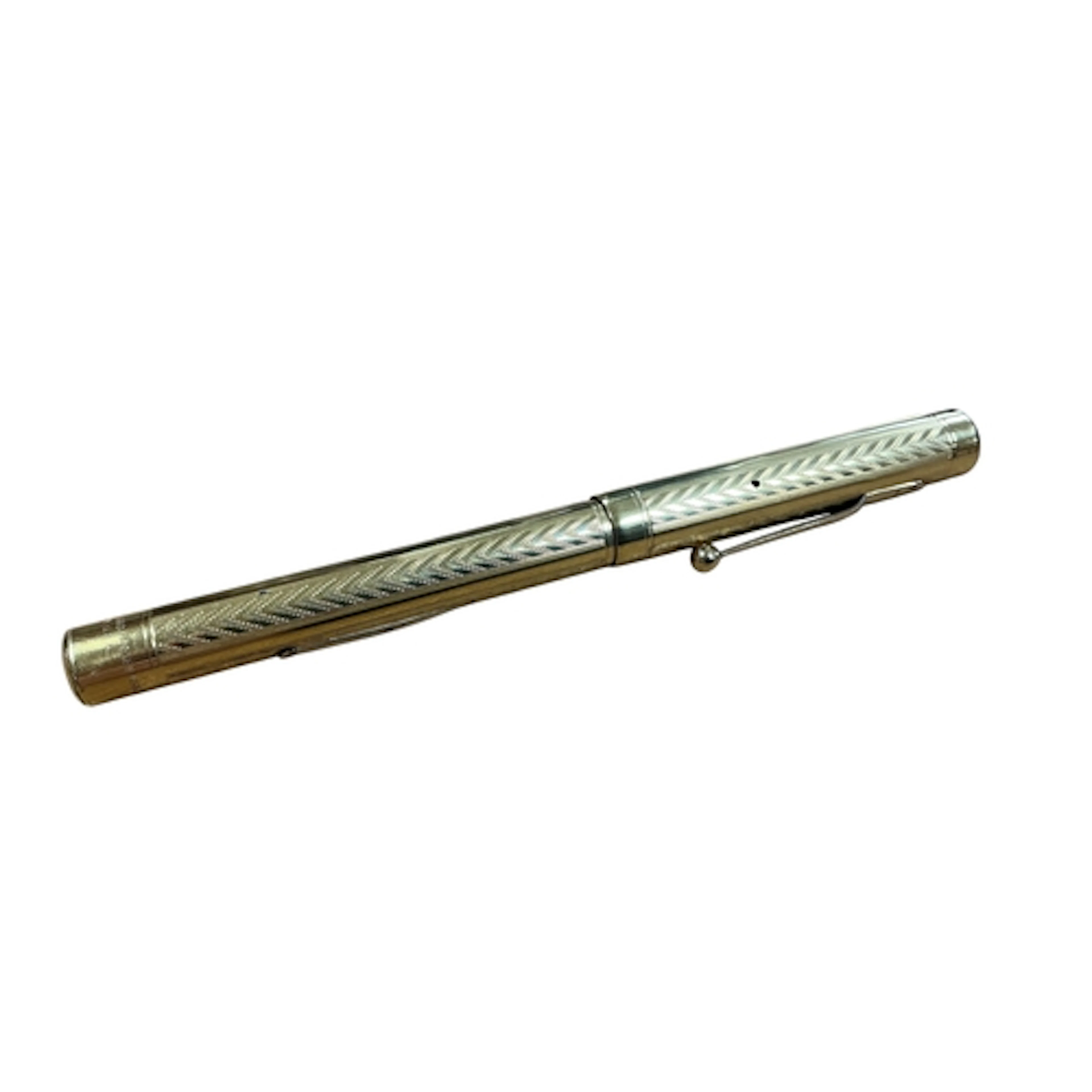 A mint Mabie Todd & Co. Swan lever fill fountain pen in chev...