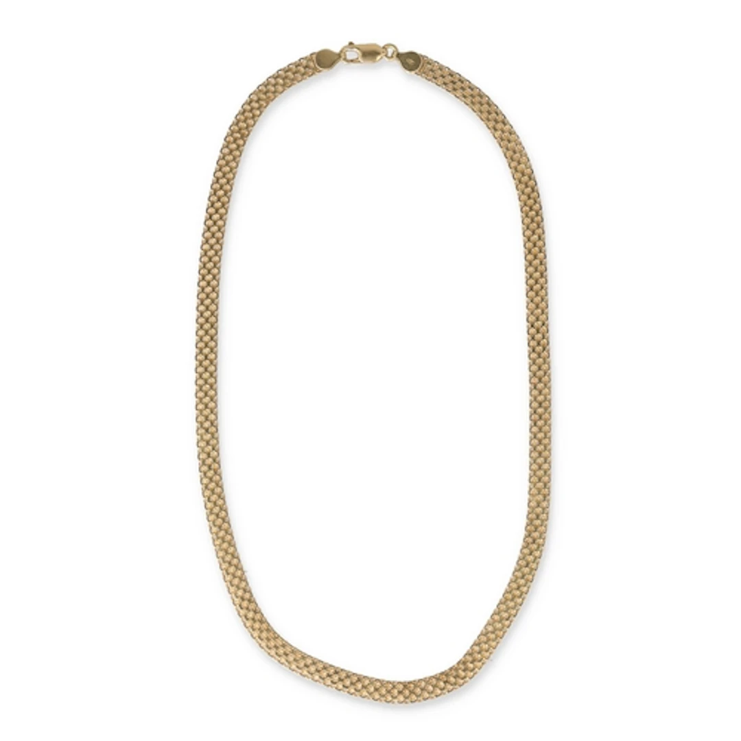 AN 18CT GOLD WEAVE NECKLACE Weight: 19.55gms