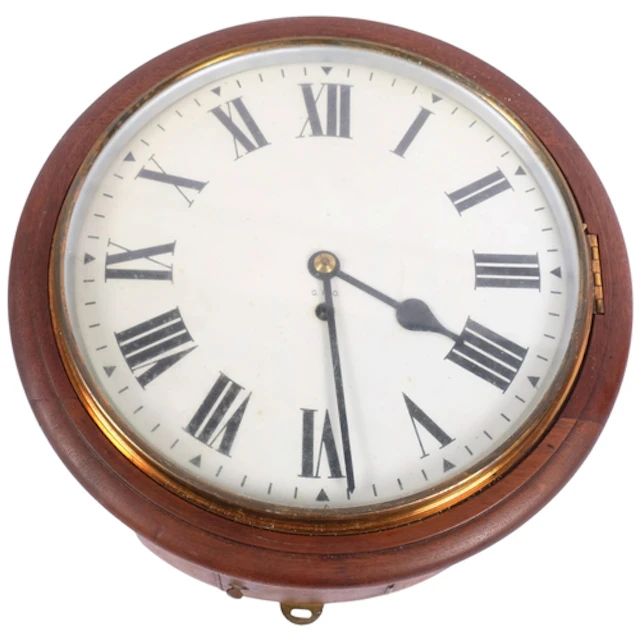 An early 20th century GPO dial wall clock, single 8-day fuse...