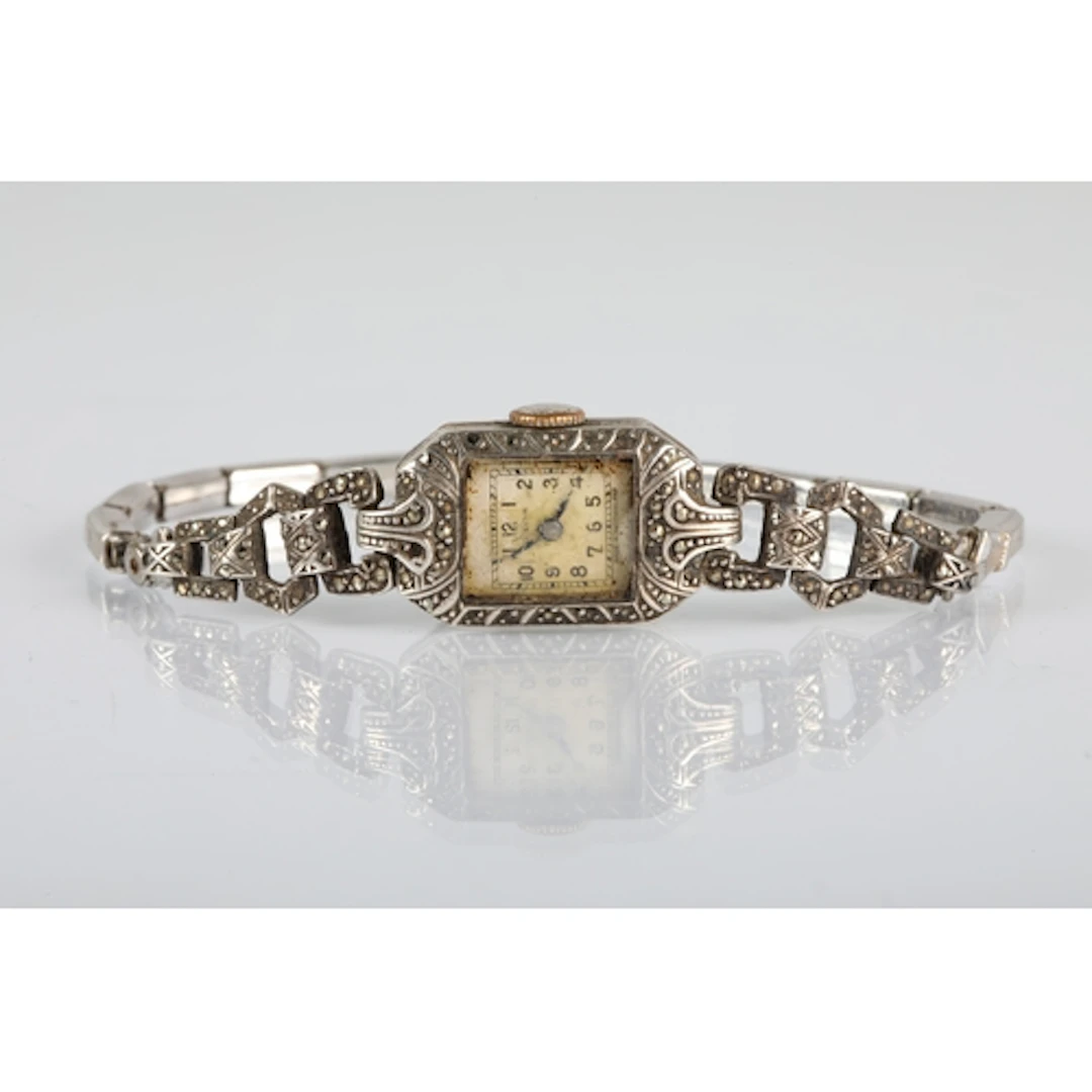 Ladies silver marcastie wrist watch.