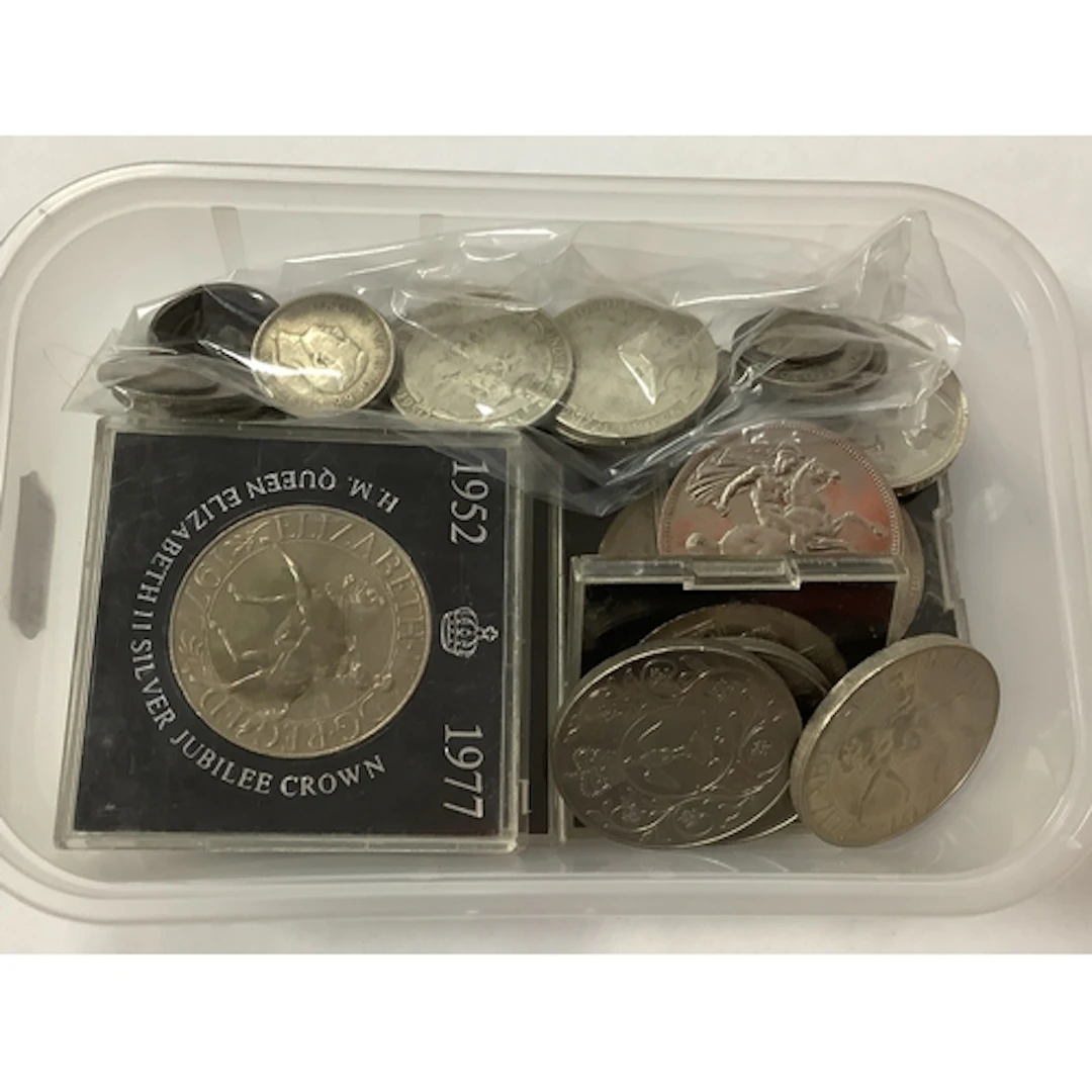 Collection Of GB Coinage, includes pre 1947 silver (165g), c...