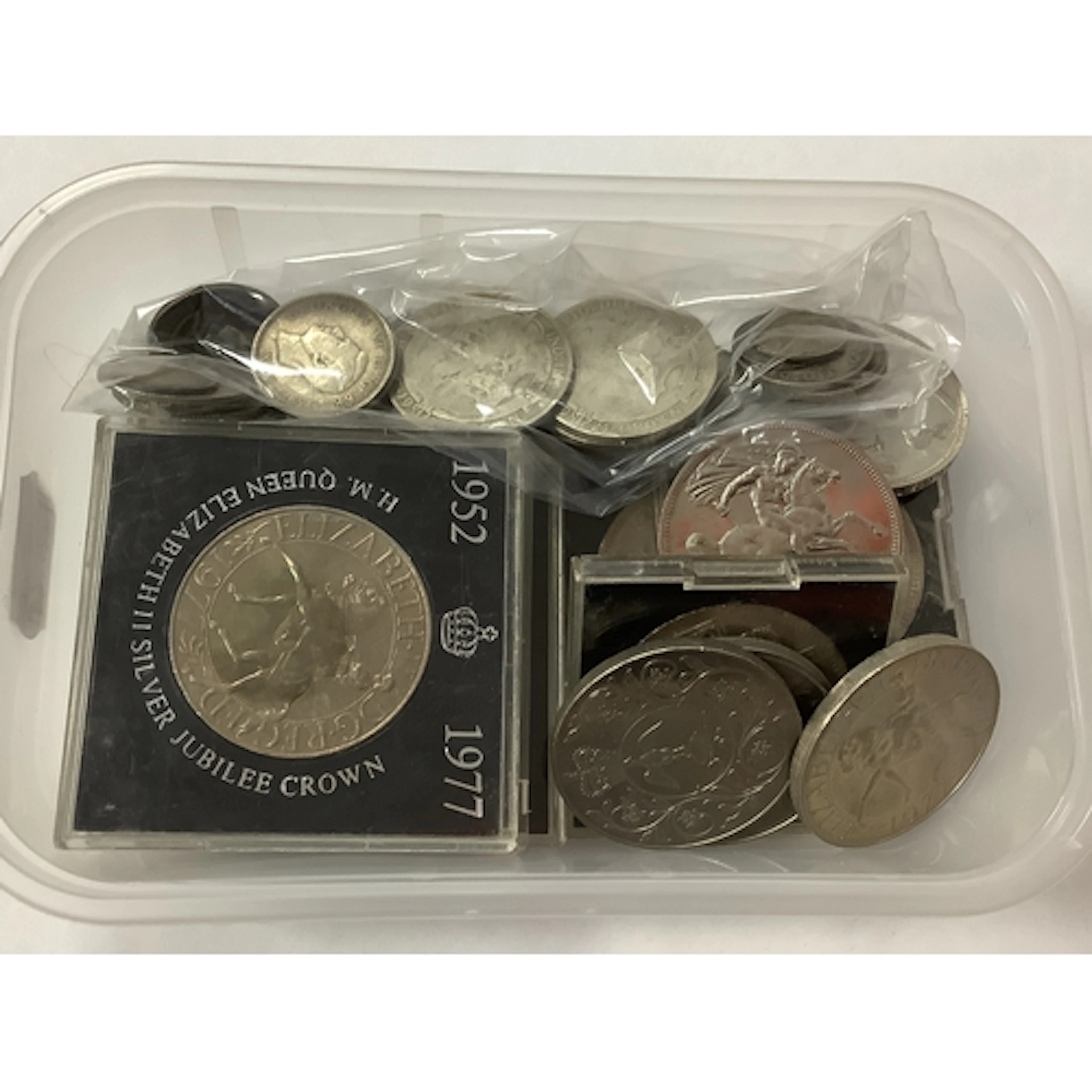 Collection Of GB Coinage, includes pre 1947 silver (165g), c...
