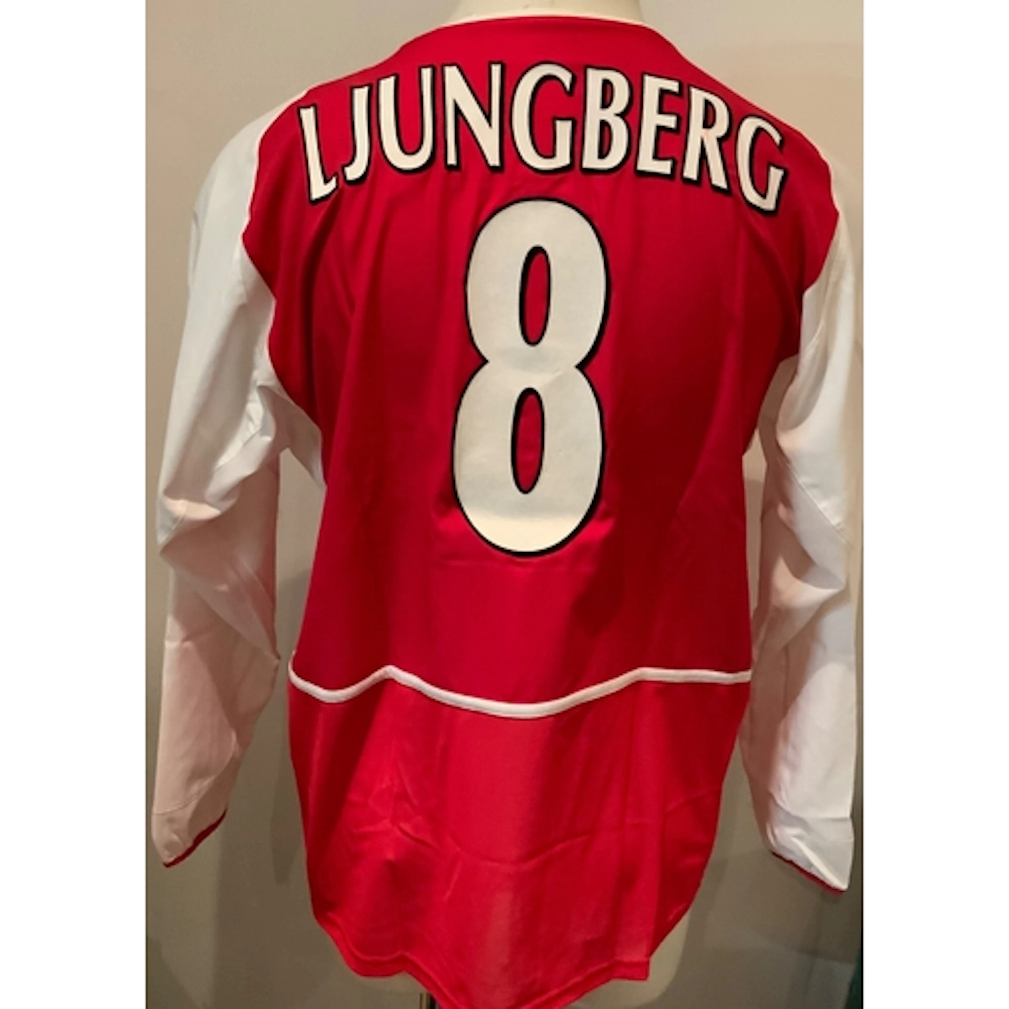 Arsenal Ljungberg Match Worn Football Shirt: Red home long s...