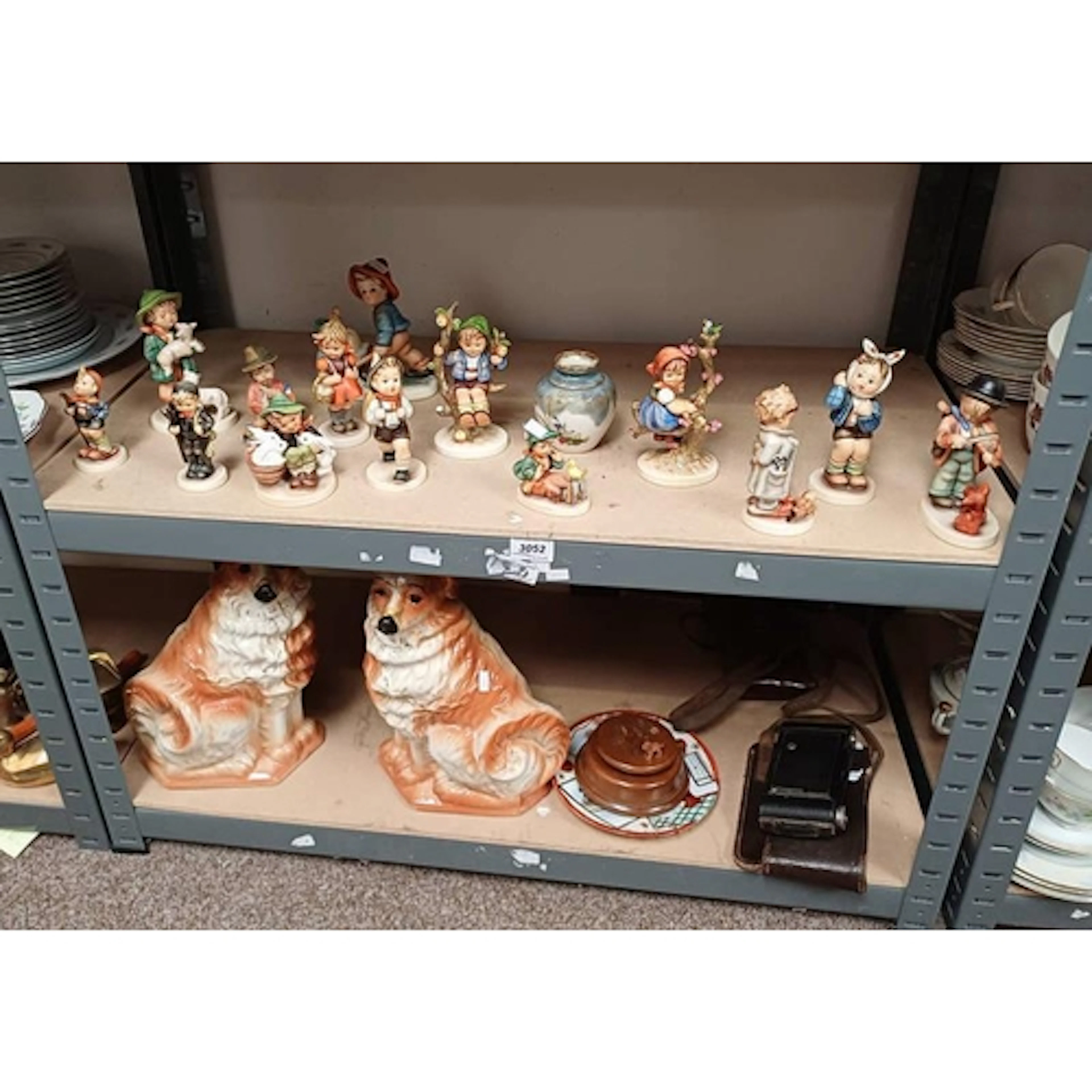 SELECTION OF VARIOUS GOEBEL PORCELAIN FIGURES, PAIR OF WALLY...