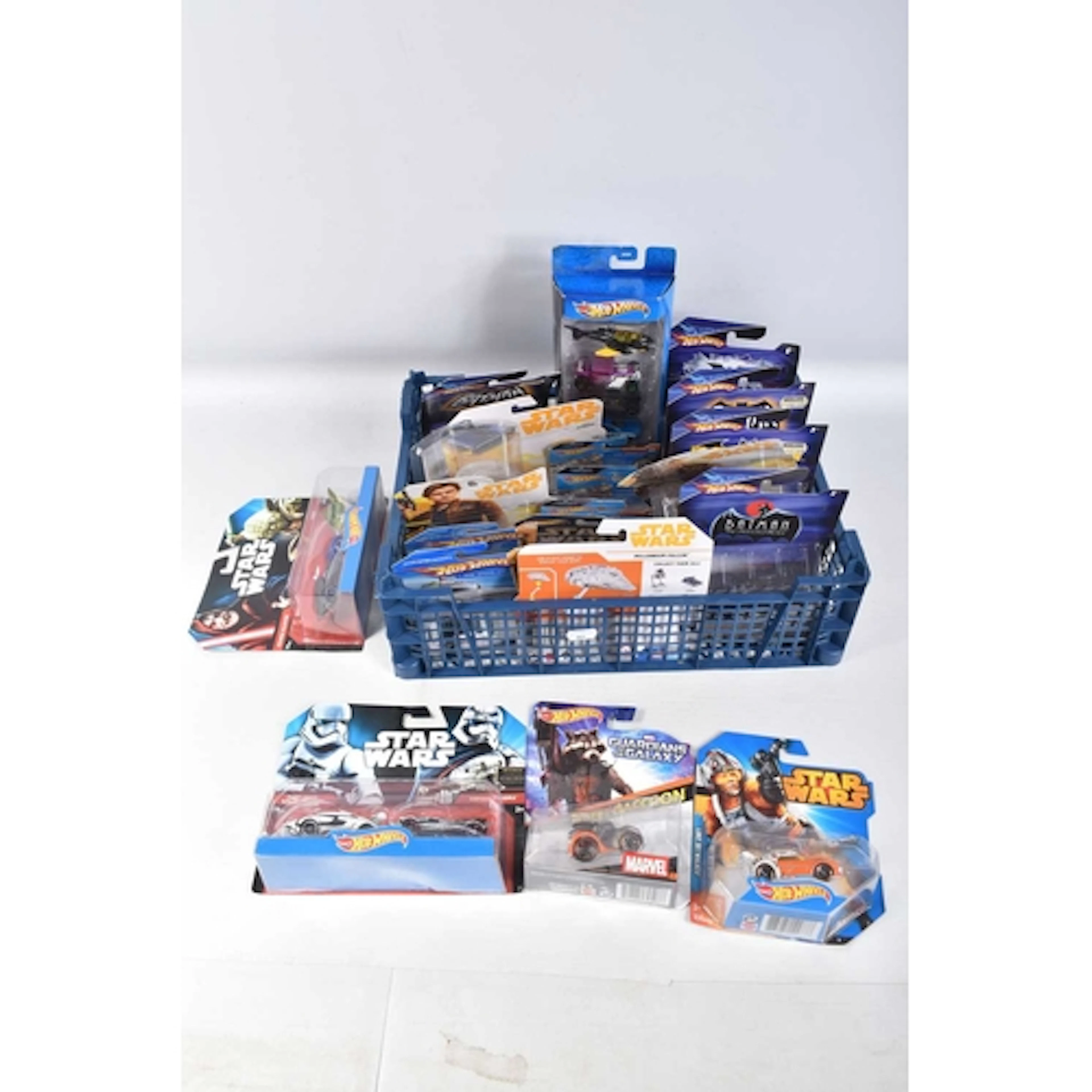 A COLLECTION OF NINETEEN CARDED BLISTER THEMED HOT WHEELS, t...